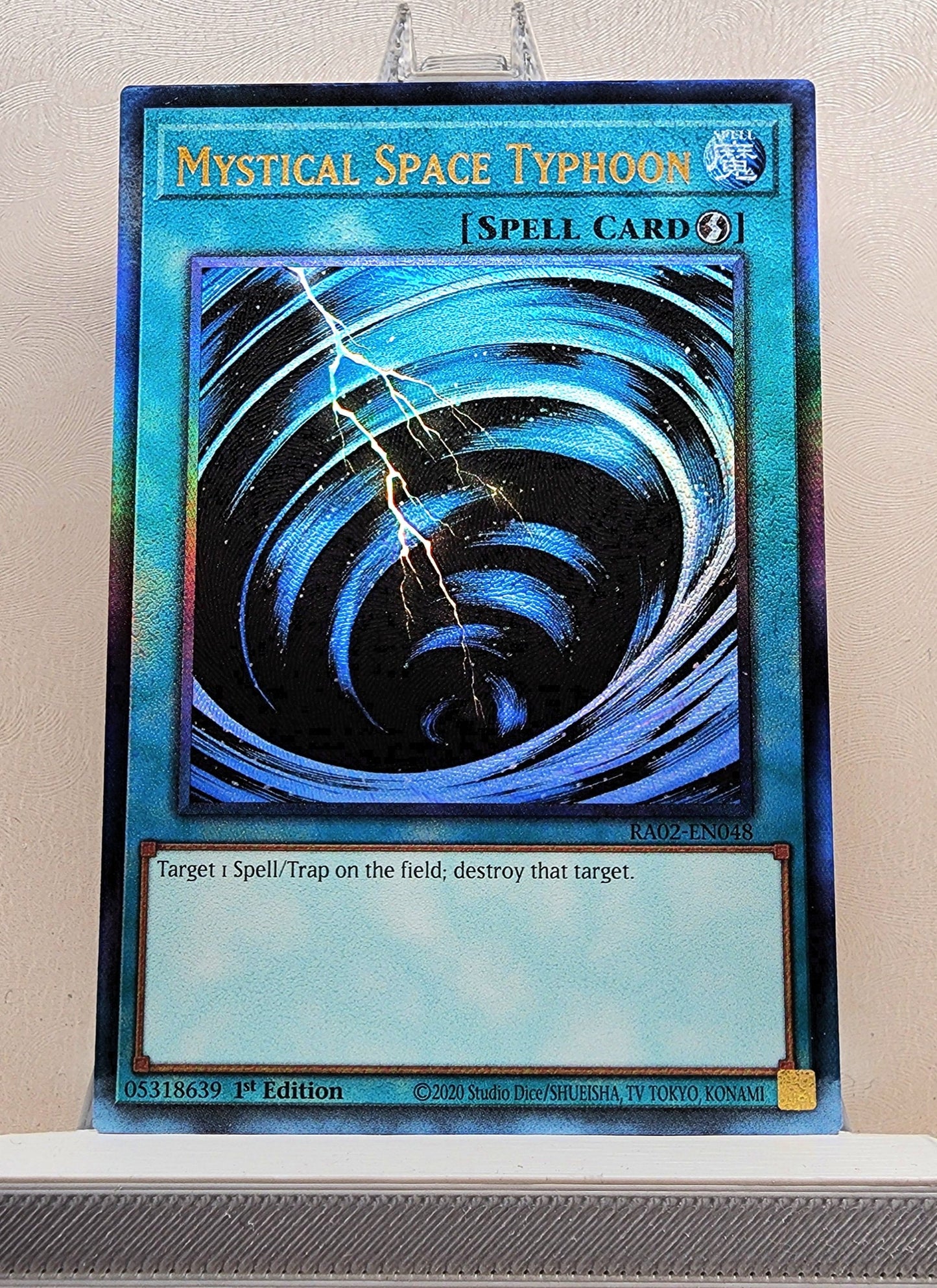 Yugioh! 1x Mystical Space Typhoon (RA02 - Prismatic Ultimate Rare) 1st Edition