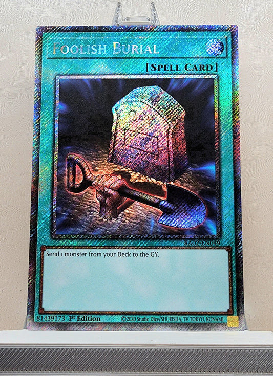 Yugioh! 1x Foolish Burial (RA02 - Platinum Secret Rare) 1st Edition