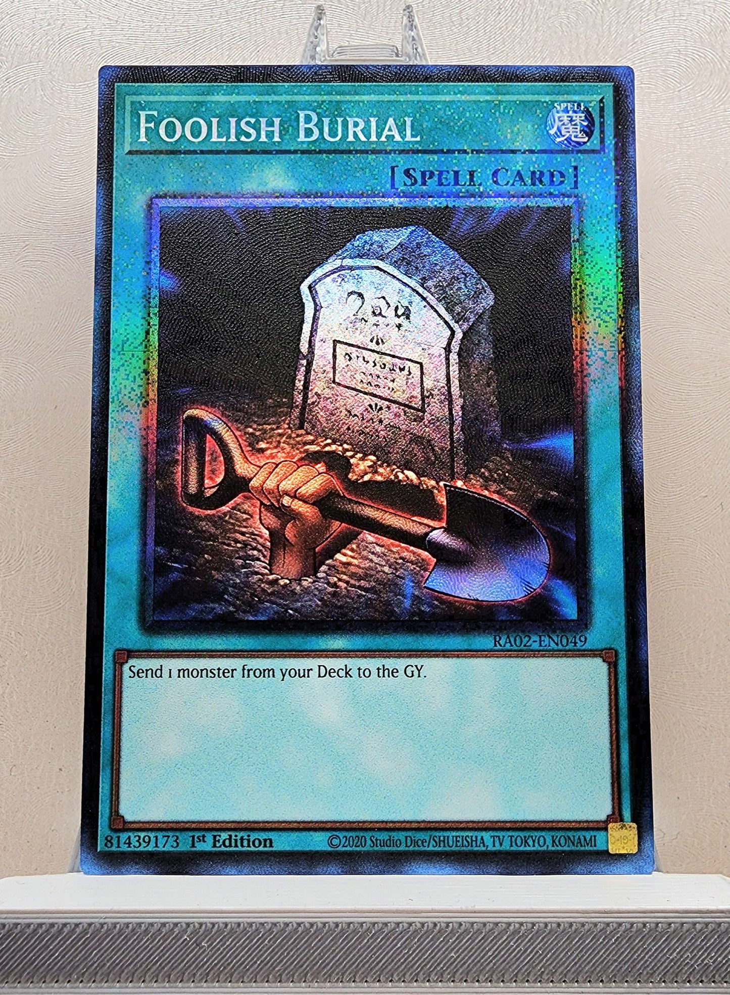 Yugioh! 1x Foolish Burial (RA02 - Prismatic Collectors Rare) 1st Edition