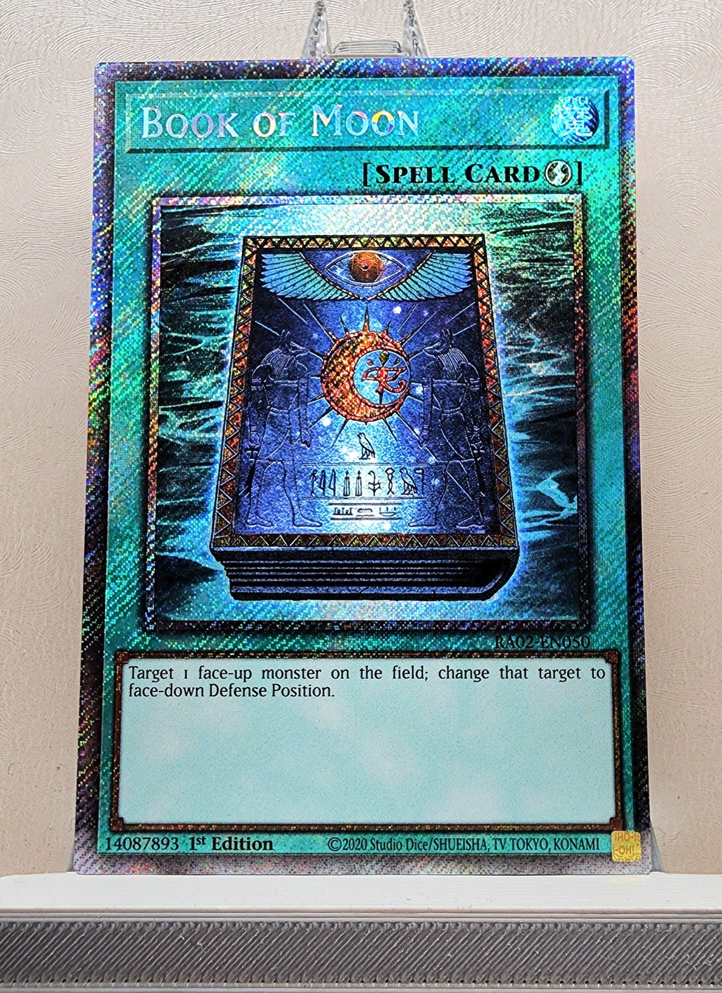 Yugioh! 1x Book of Moon (RA02 - Platinum Secret Rare) 1st Edition