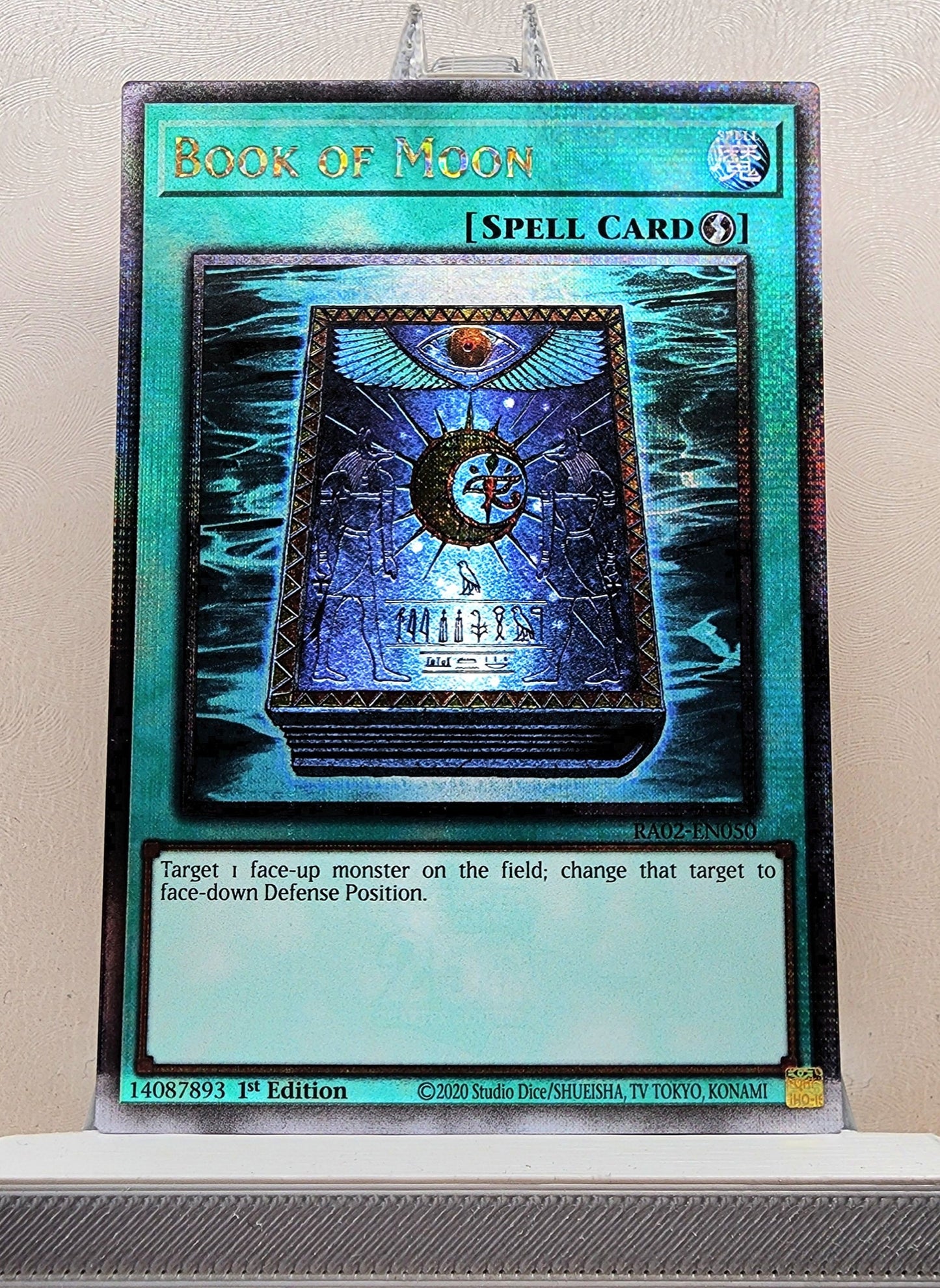 Yugioh! 1x Book of Moon (RA02 - Quarter Century Secret Rare) 1st Edition