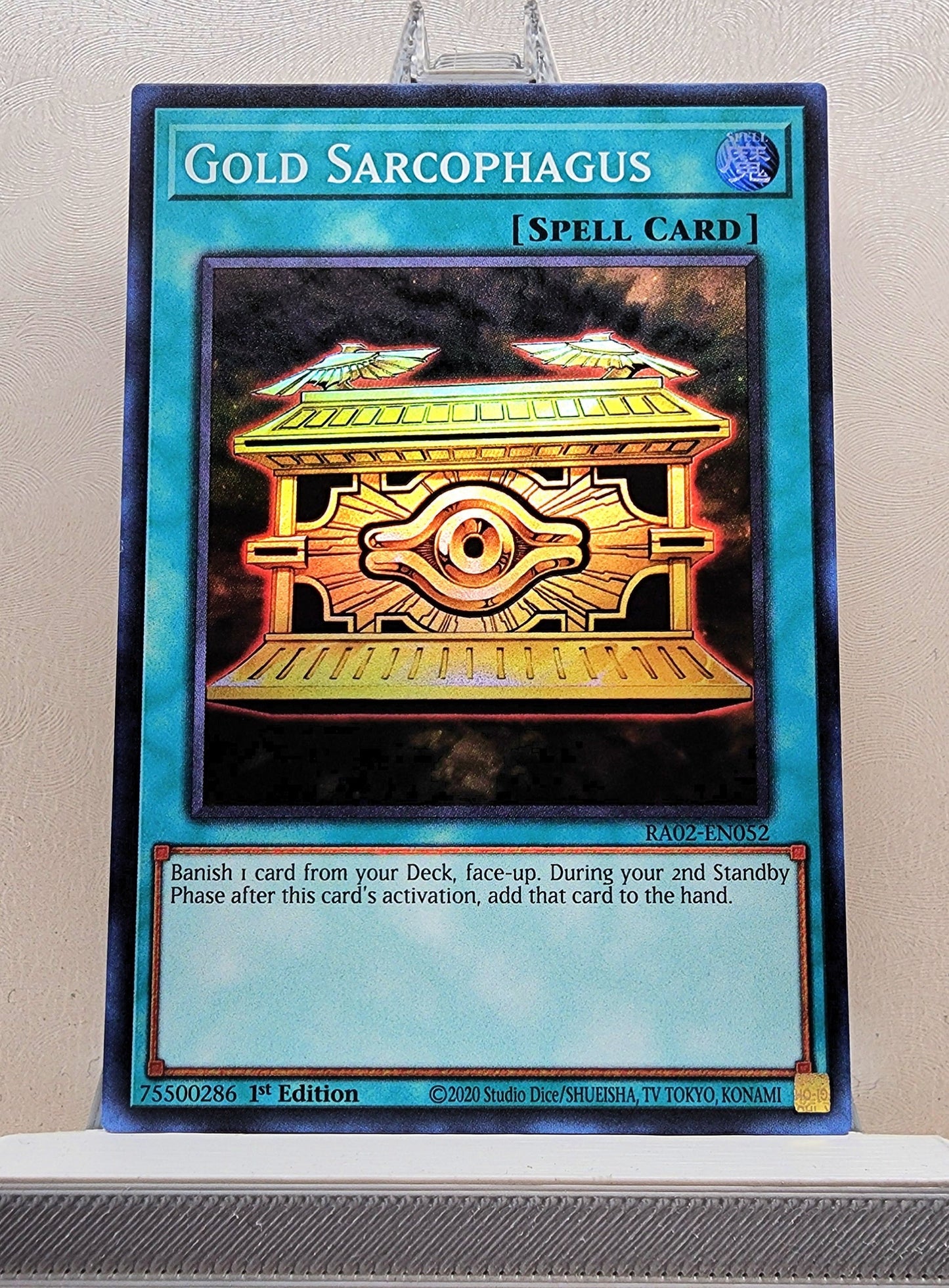 Yugioh! 1x Gold Sarcophagus (RA02 - Super Rare) 1st Edition