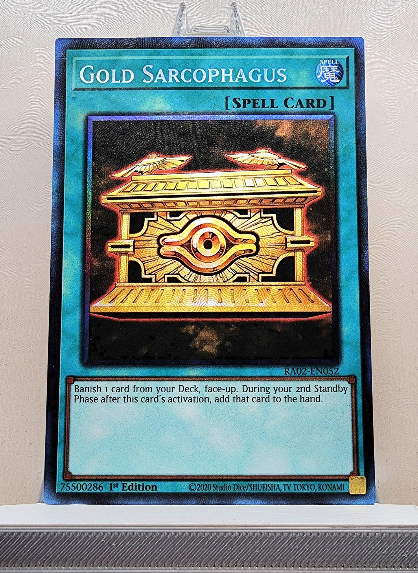 Yugioh! 1x Gold Sarcophagus (RA02 - Prismatic Collectors Rare) 1st Edition