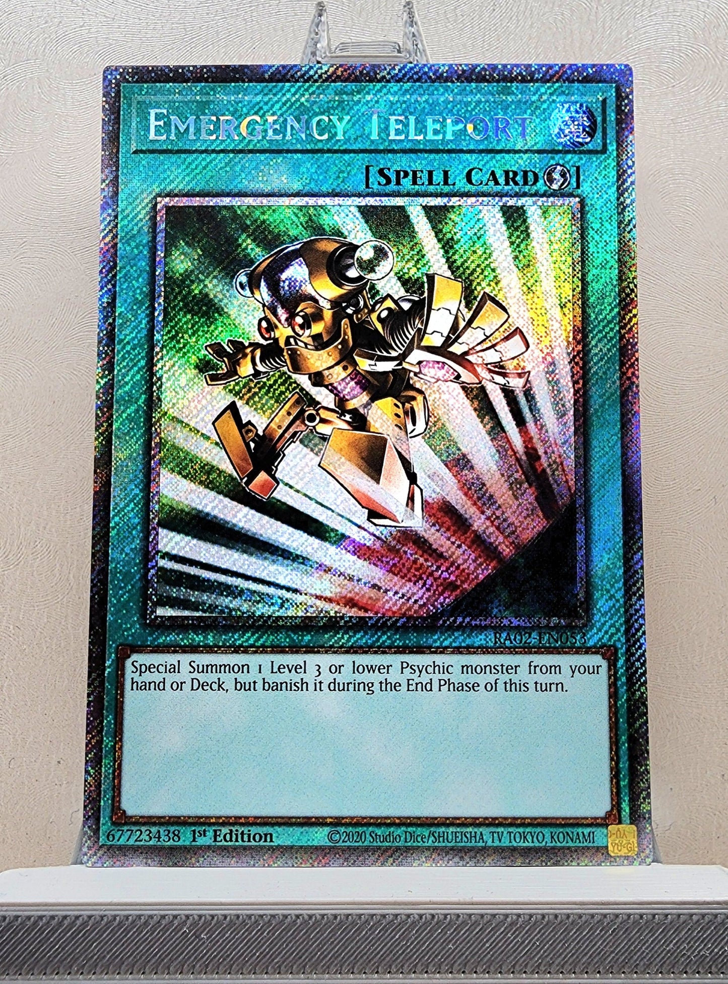 Yugioh! 1x Emergency Teleport (RA02 - Platinum Secret Rare) 1st Edition