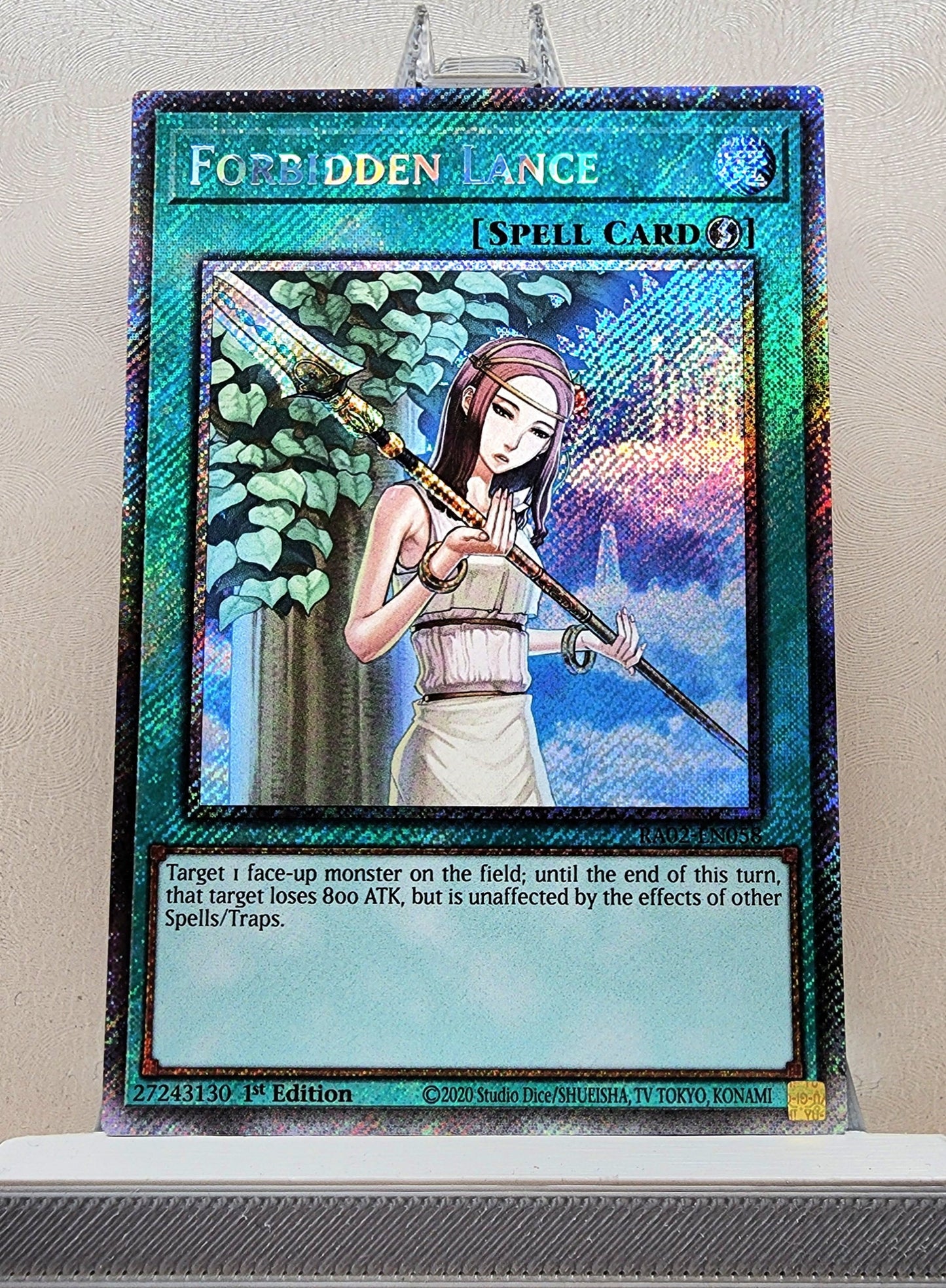 Yugioh! 1x Forbidden Lance (RA02 - Platinum Secret Rare) 1st Edition