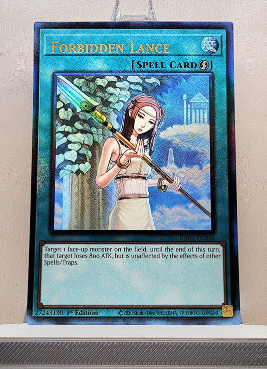 Yugioh! 1x Forbidden Lance (RA02 - Prismatic Ultimate Rare) 1st Edition