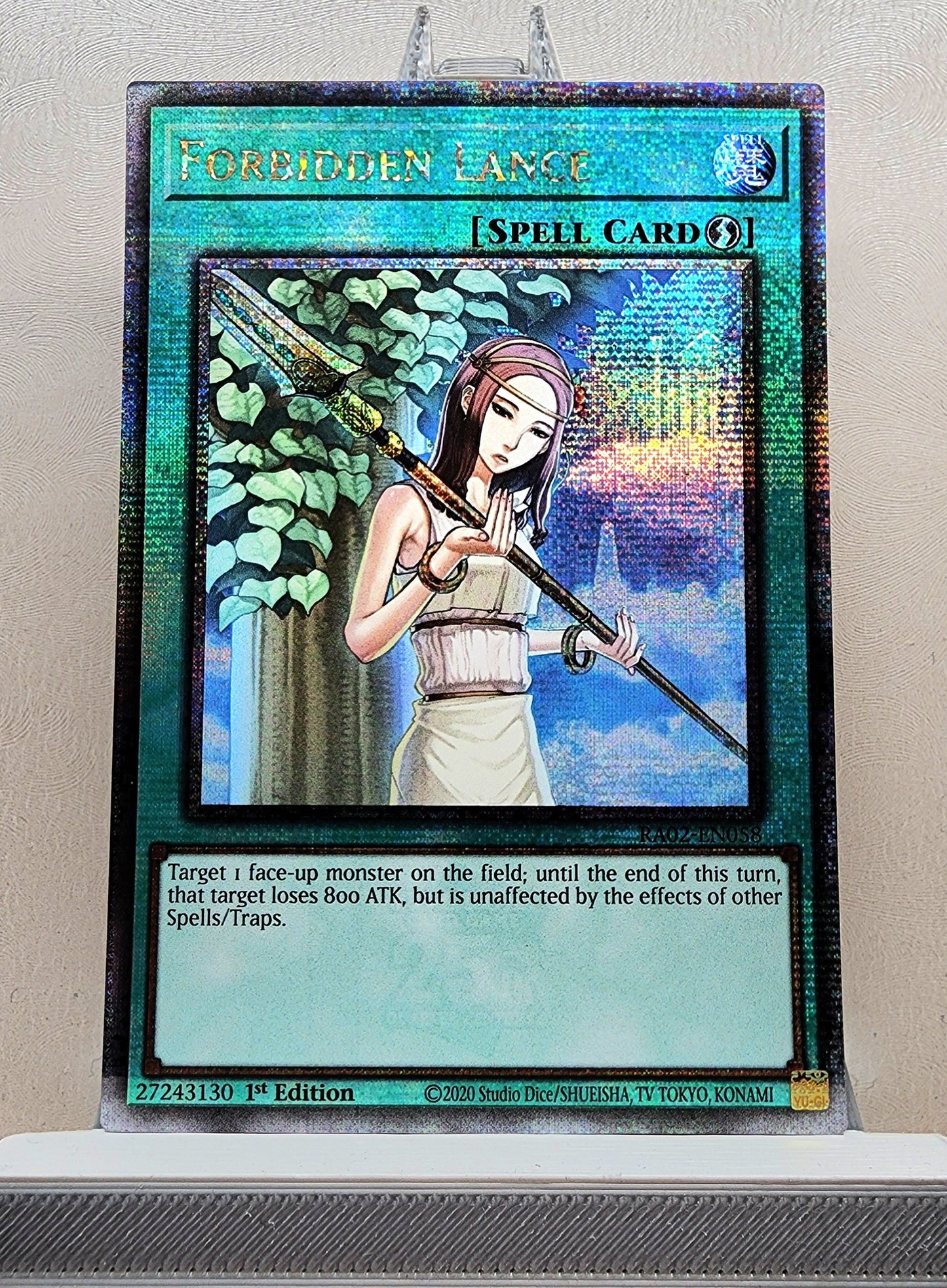 Yugioh! 1x Forbidden Lance (RA02 - Quarter Century Secret Rare) 1st Edition