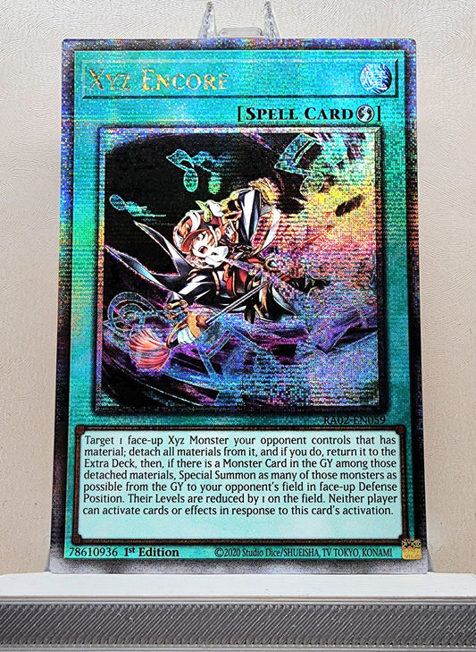 Yugioh! 1x Xyz Encore (RA02 - Quarter Century Secret Rare) 1st Edition