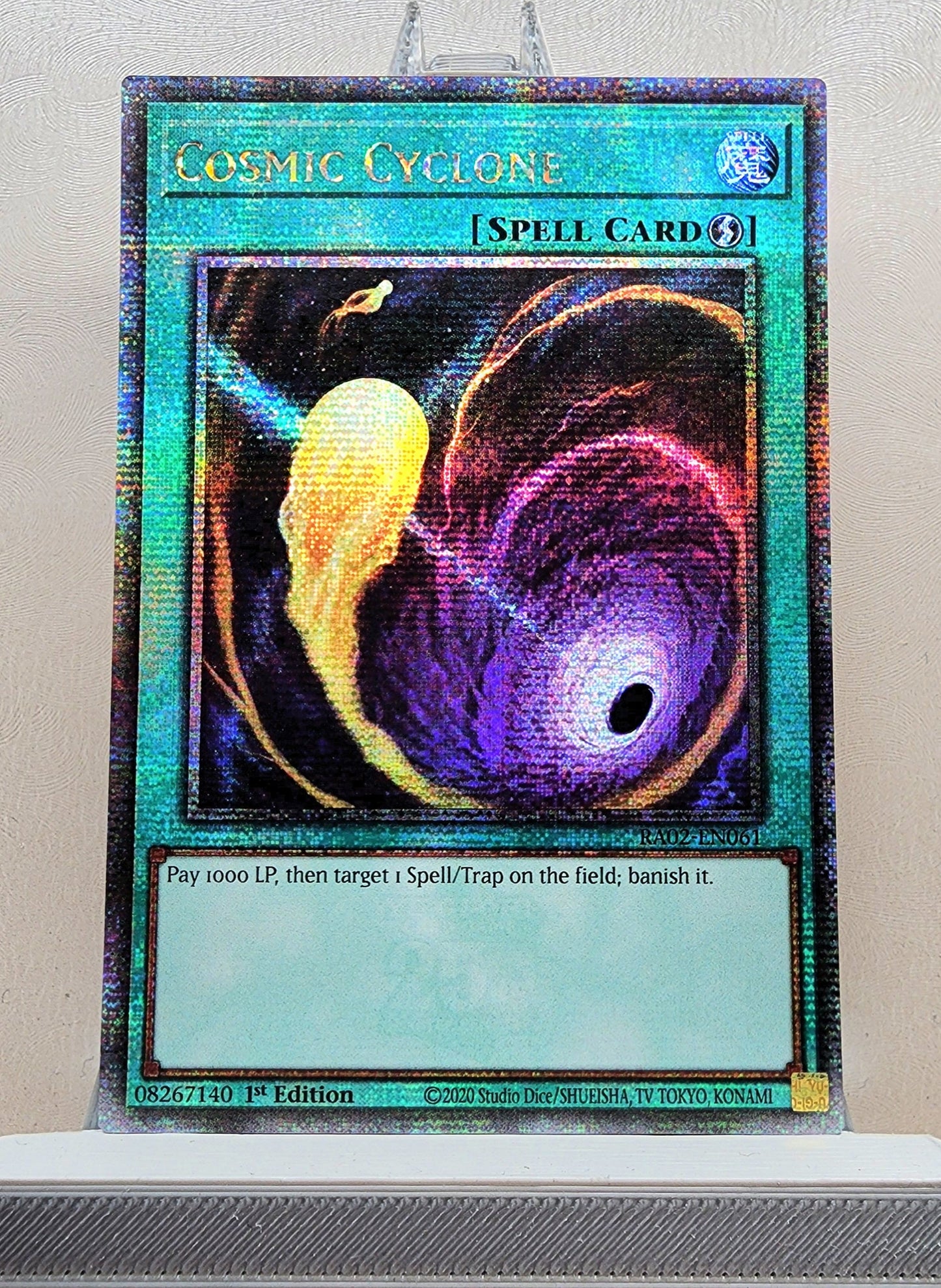 Yugioh! 1x Cosmic Cyclone (RA02 - Quarter Century Secret Rare) 1st Edition