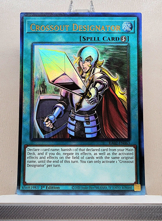 Yugioh! 1x Crossout Designator (RA02 - Prismatic Ultimate Rare) 1st Edition