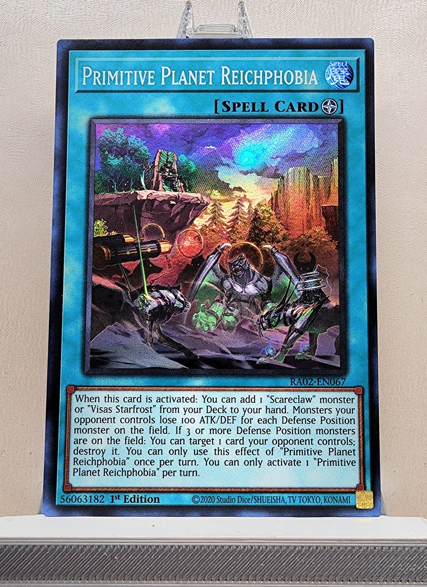 Yugioh! 1x Primitive Planet Reichphobia (RA02 - Super Rare) 1st Edition