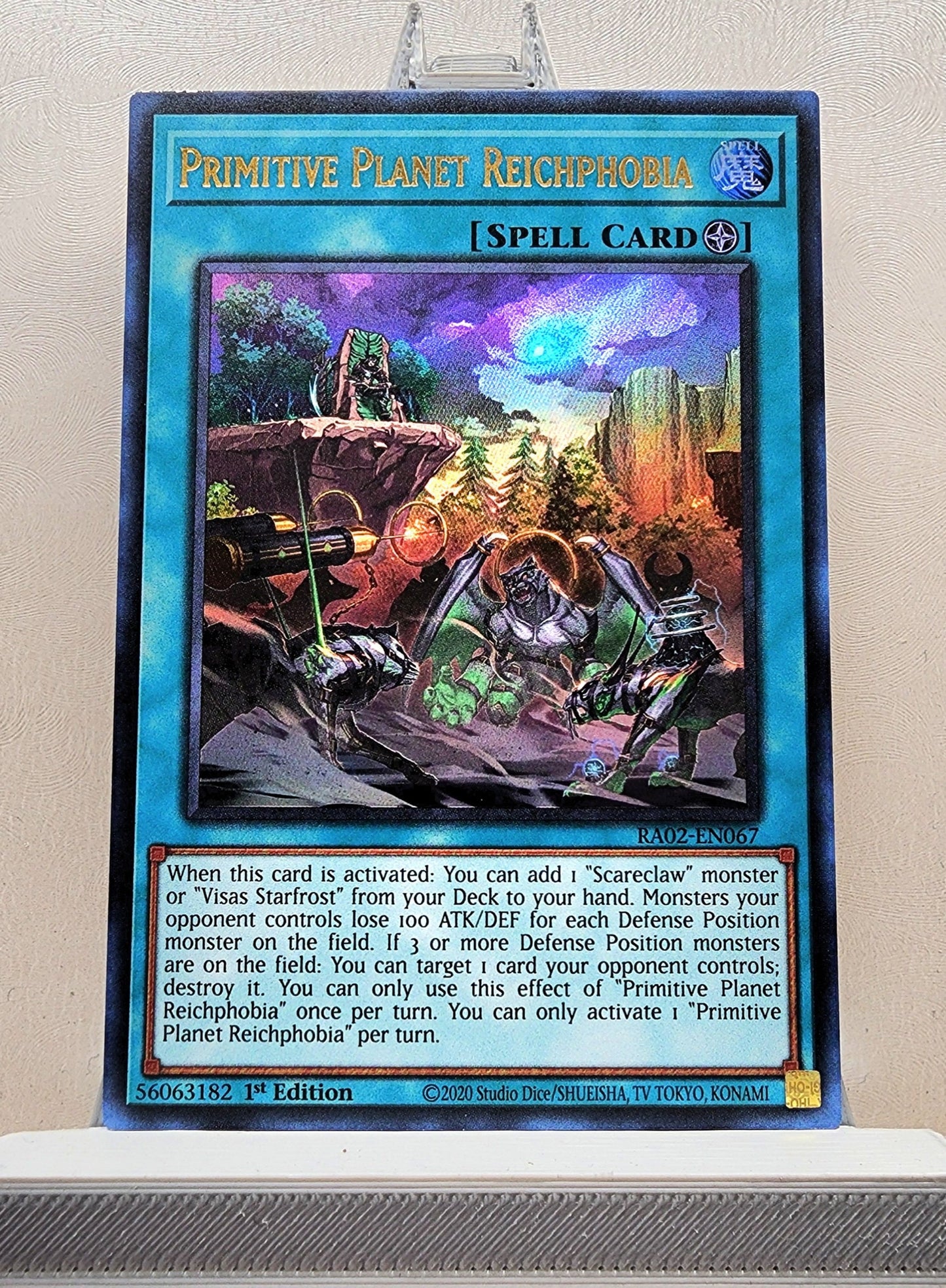 Yugioh! 1x Primitive Planet Reichphobia (RA02 - Ultra Rare) 1st Edition