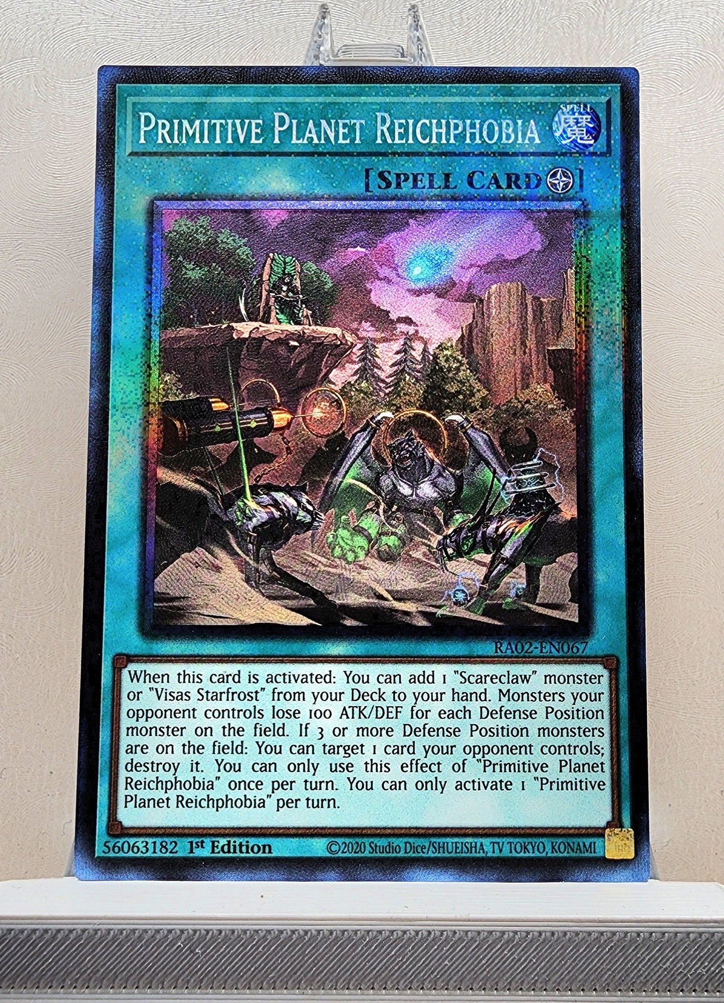 Yugioh! 1x Primitive Planet Reichphobia (RA02 - Prismatic Collectors Rare) 1st Edition