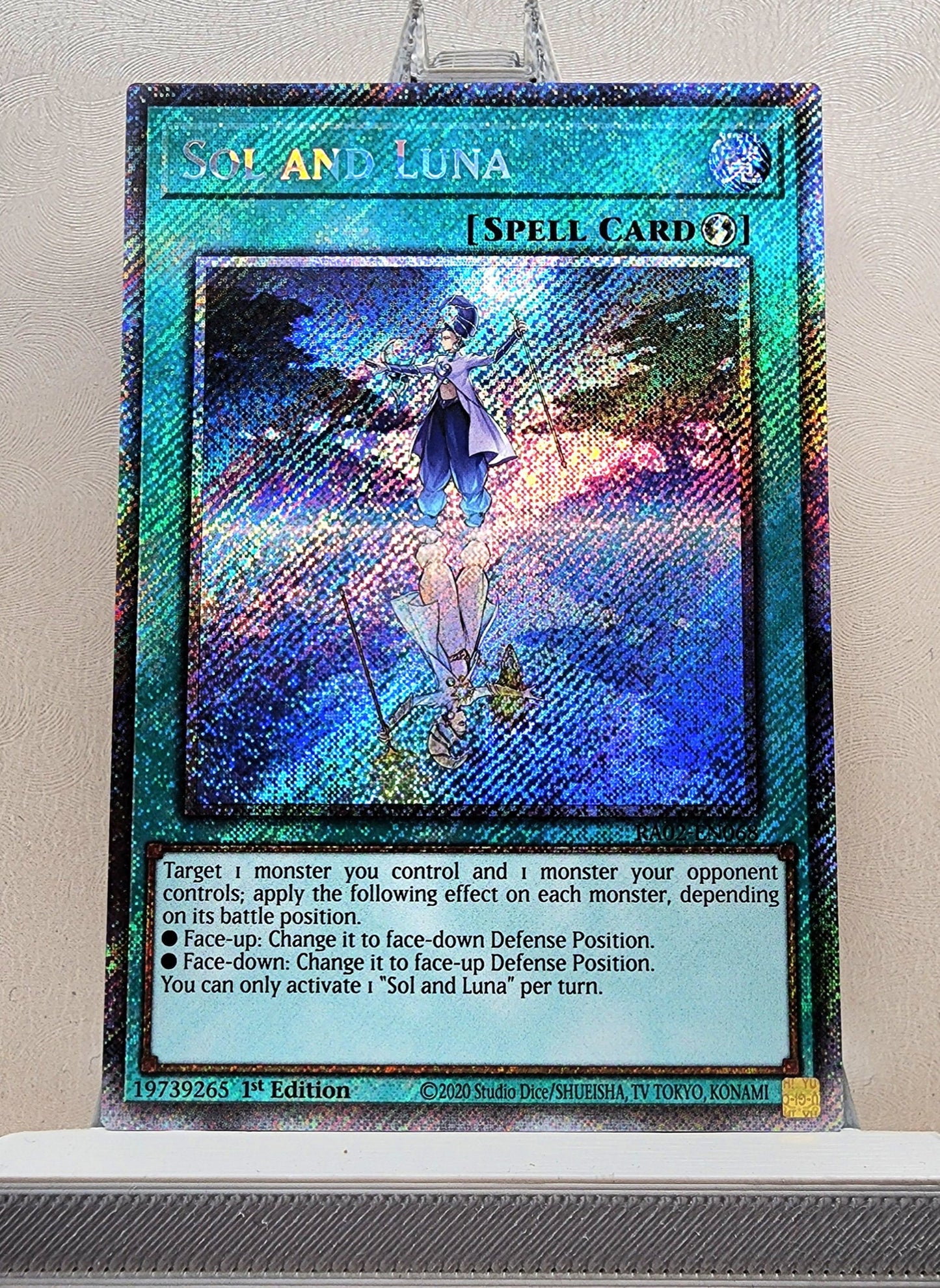 Yugioh! 1x Sol and Luna (RA02 - Platinum Secret Rare) 1st Edition