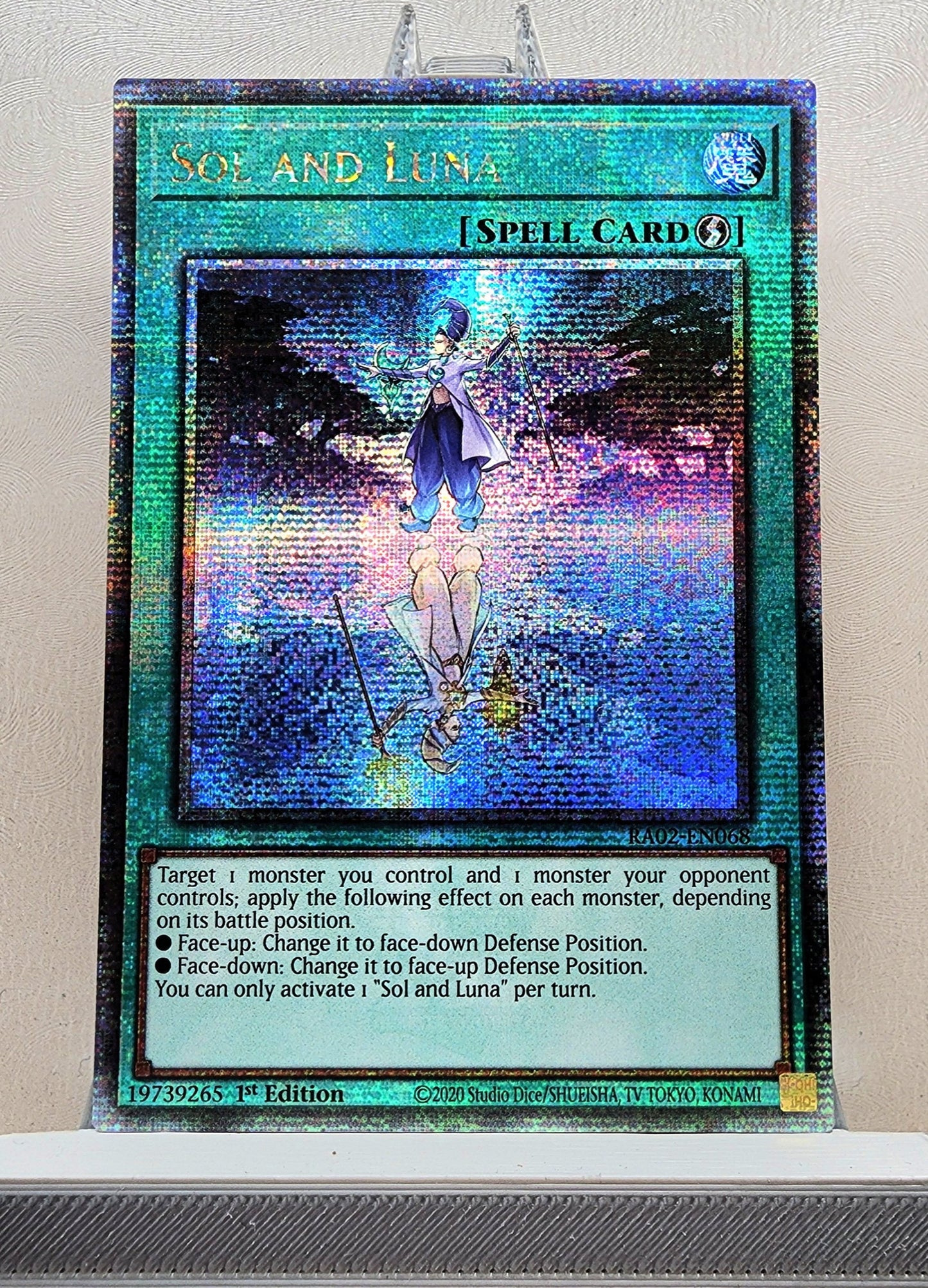 Yugioh! 1x Sol and Luna (RA02 - Quarter Century Secret Rare) 1st Edition