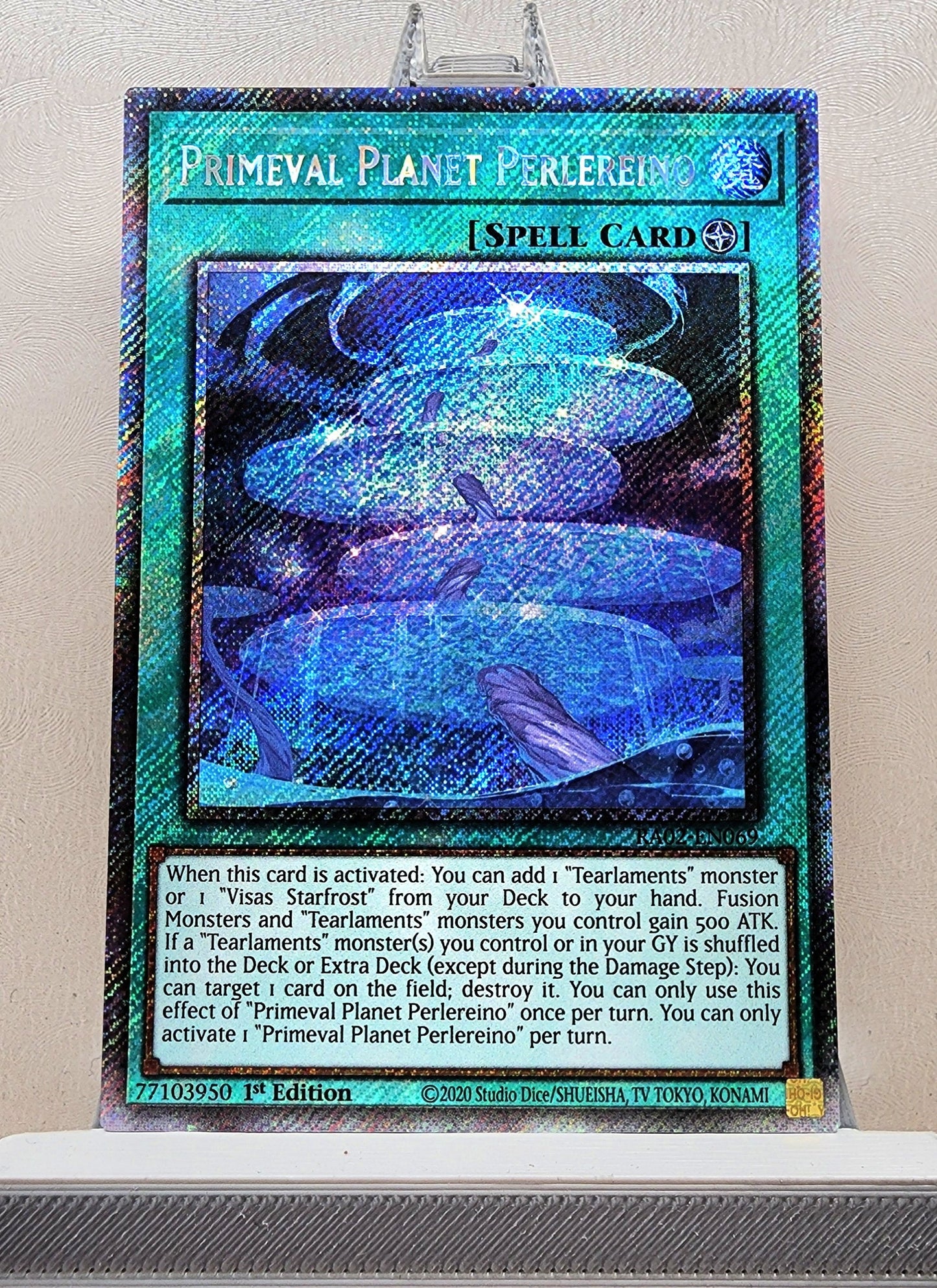 Yugioh! 1x Primeval Planet Perlereino (RA02 - Platinum Secret Rare) 1st Edition