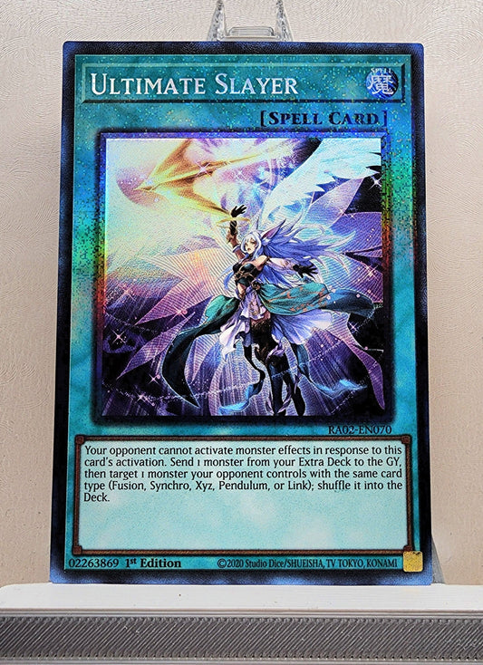 Yugioh! 1x Ultimate Slayer (RA02 - Prismatic Collectors Rare) 1st Edition