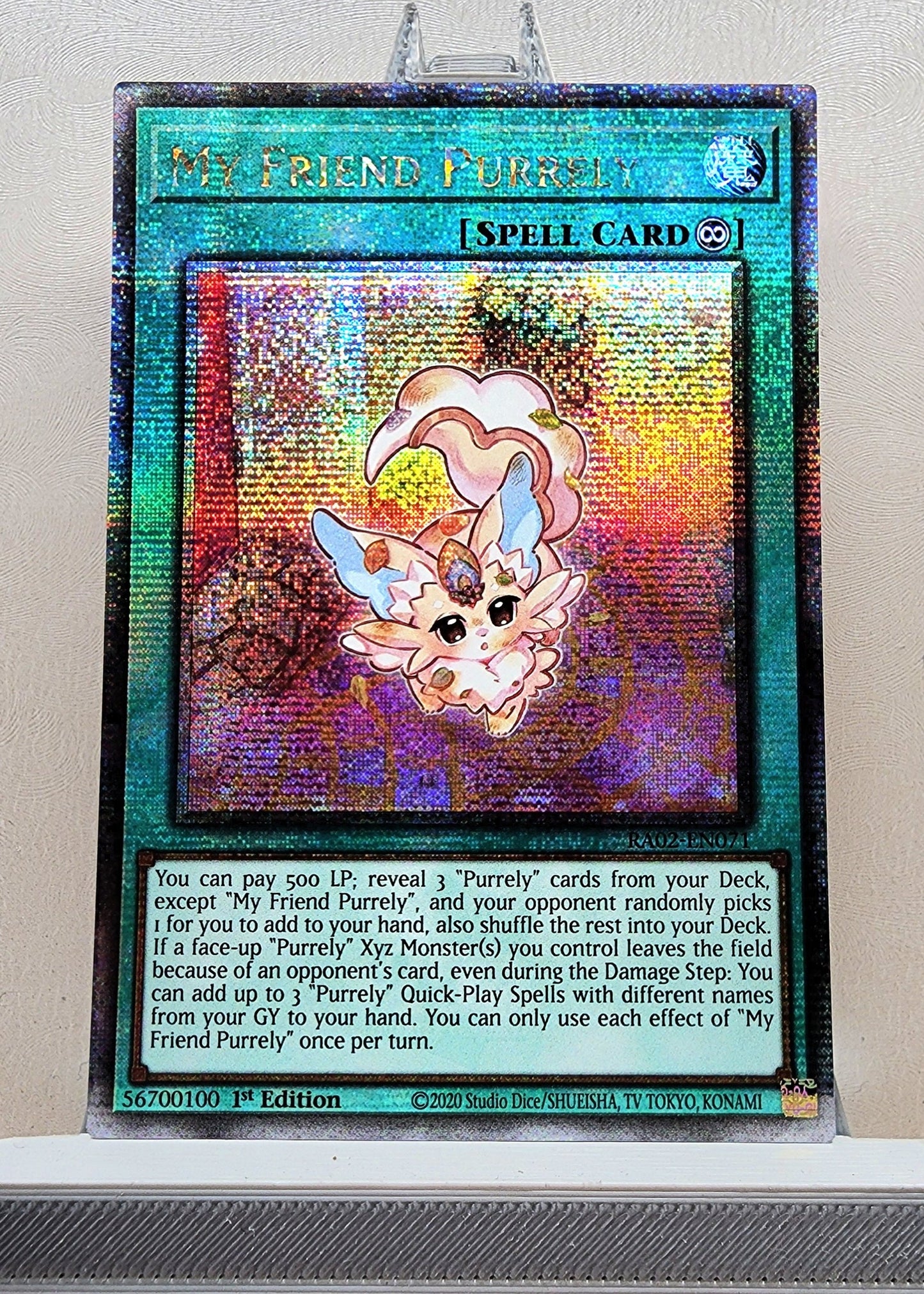 Yugioh! 1x My Friend Purrely (RA02 - Quarter Century Secret Rare) 1st Edition