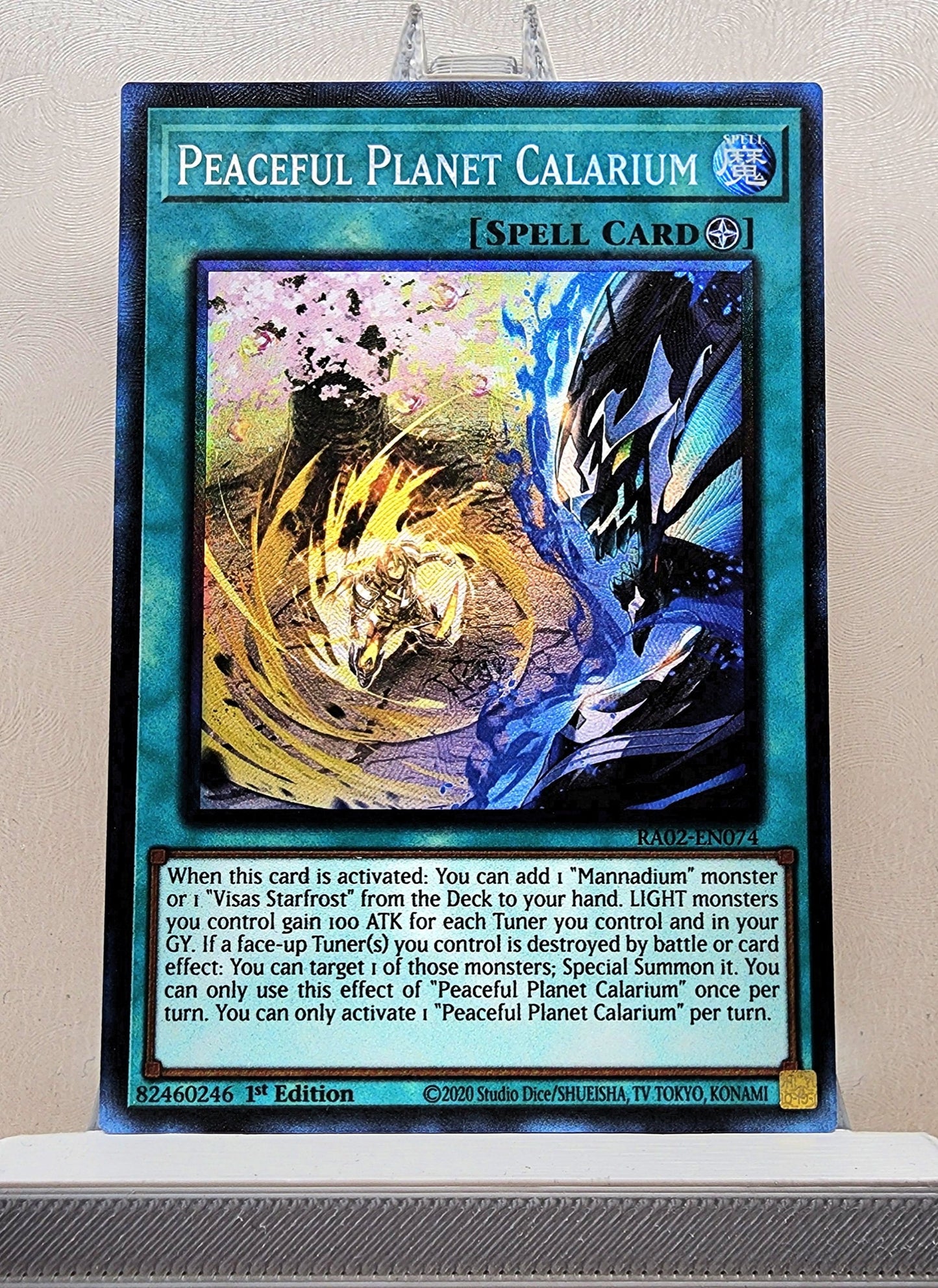 Yugioh! 1x Peaceful Planet Calarium (RA02 - Prismatic Collectors Rare) 1st Edition