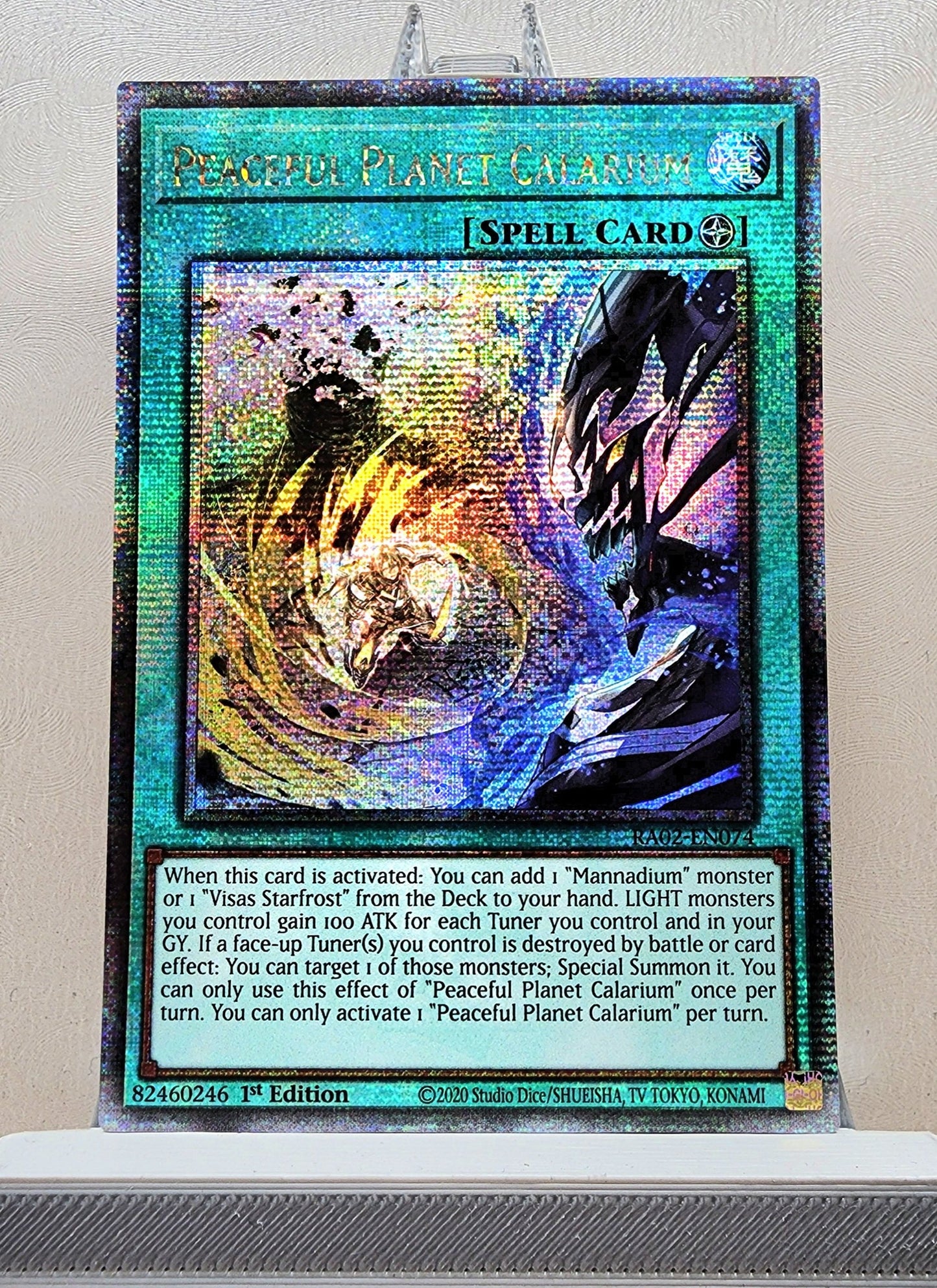 Yugioh! 1x Peaceful Planet Calarium (RA02 - Quarter Century Secret Rare) 1st Edition