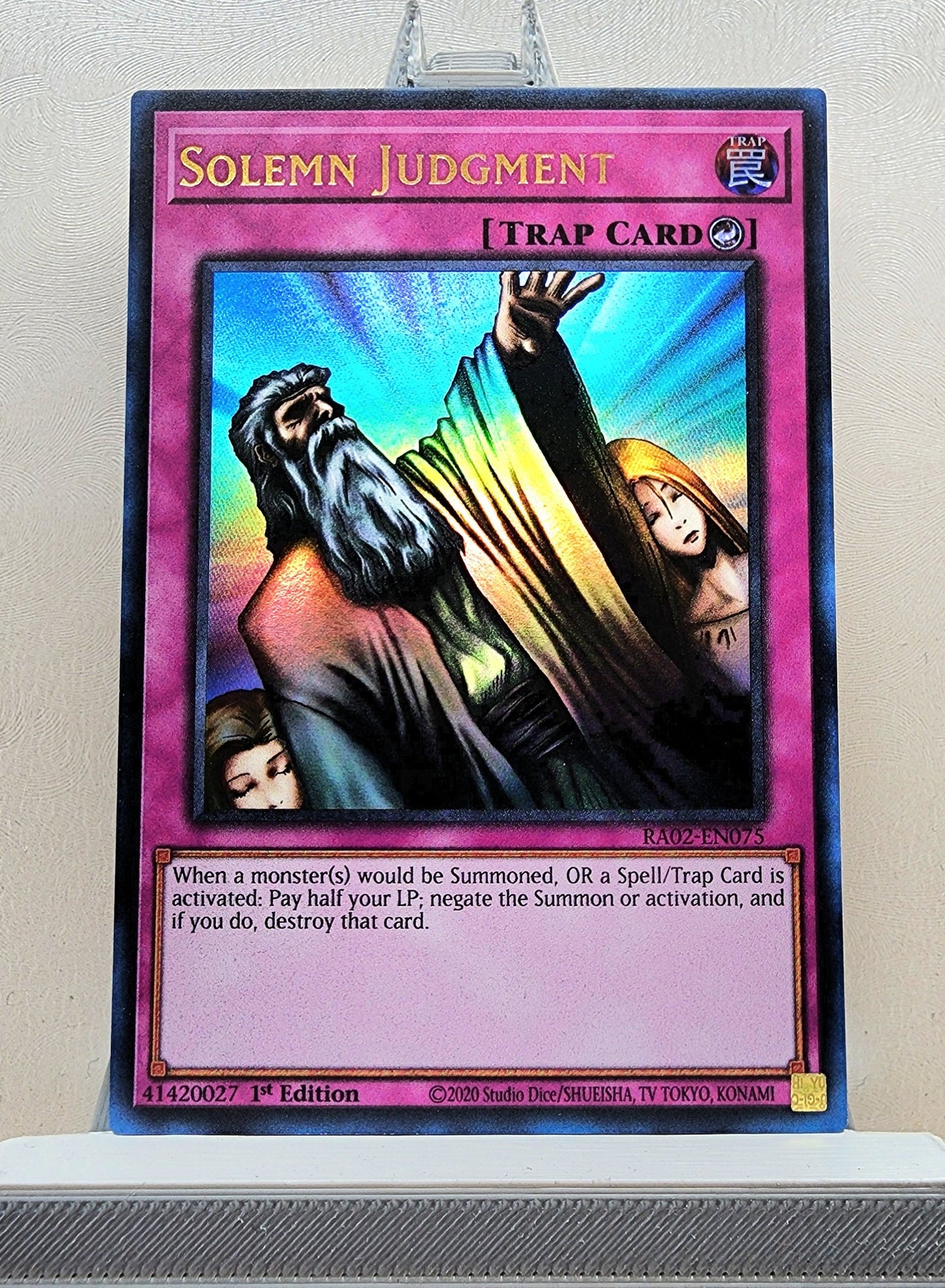 Yugioh! 1x Solemn Judgment (RA02 - Ultra Rare) 1st Edition