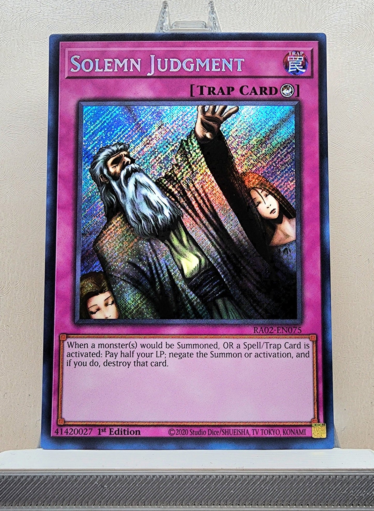 Yugioh! 1x Solemn Judgment (RA02 - Secret Rare) 1st Edition