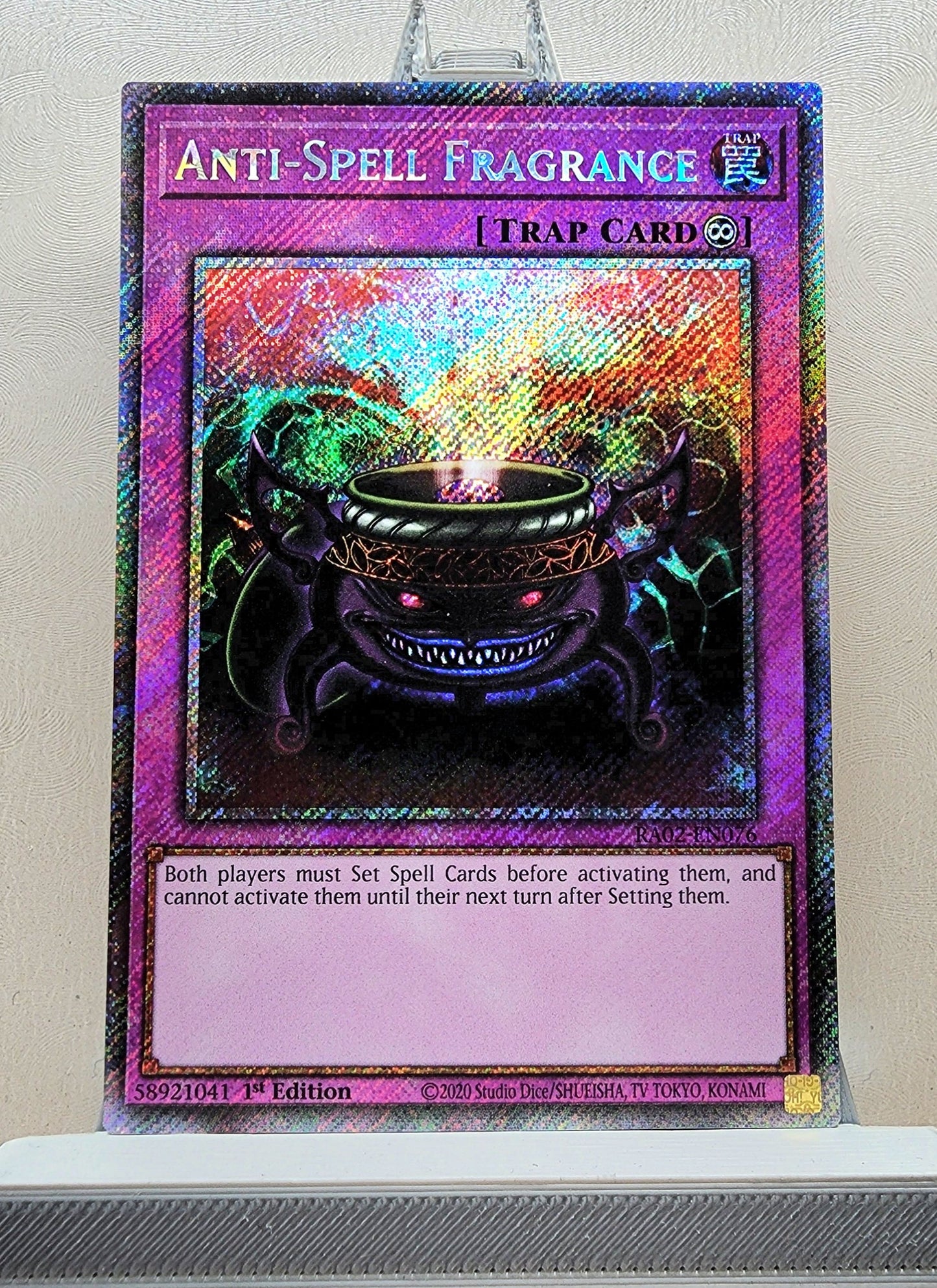 Yugioh! 1x Anti-Spell Fragrance (RA02 - Platinum Secret Rare) 1st Edition