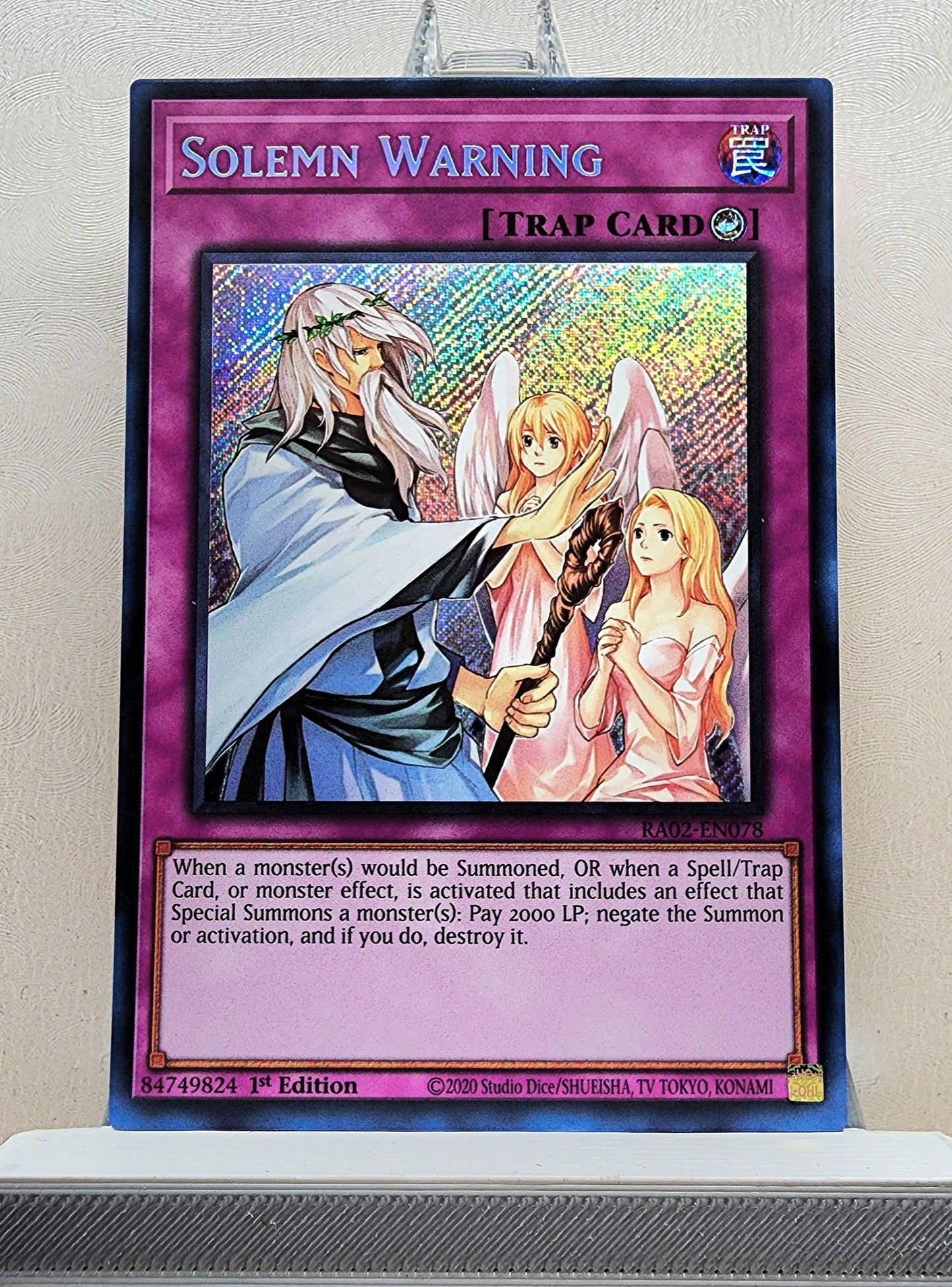 Yugioh! 1x Solemn Warning (RA02 - Secret Rare) 1st Edition