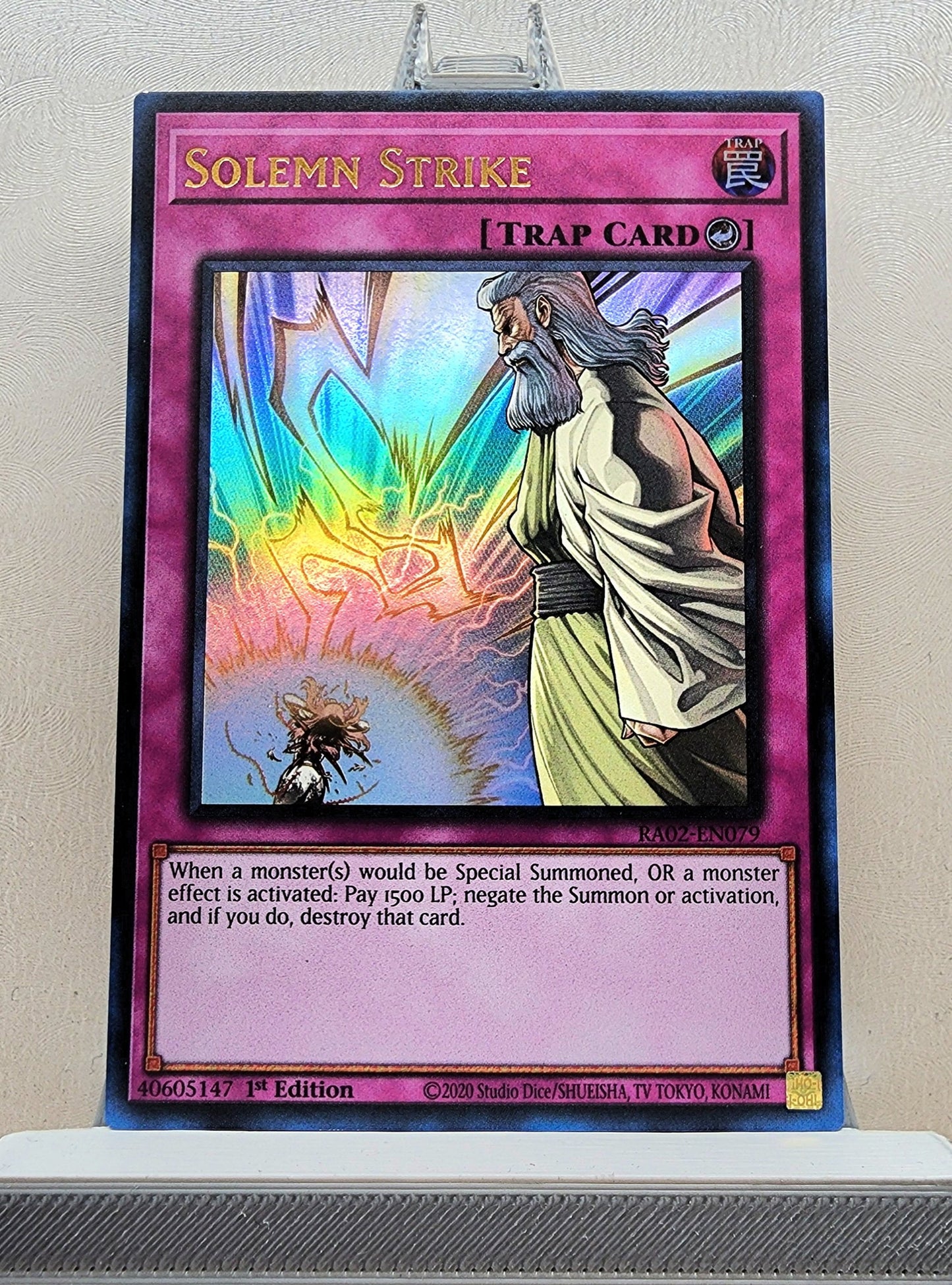 Yugioh! 1x Solemn Strike (RA02 - Ultra Rare) 1st Edition