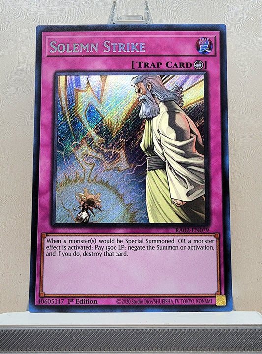 Yugioh! 1x Solemn Strike (RA02 - Secret Rare) 1st Edition