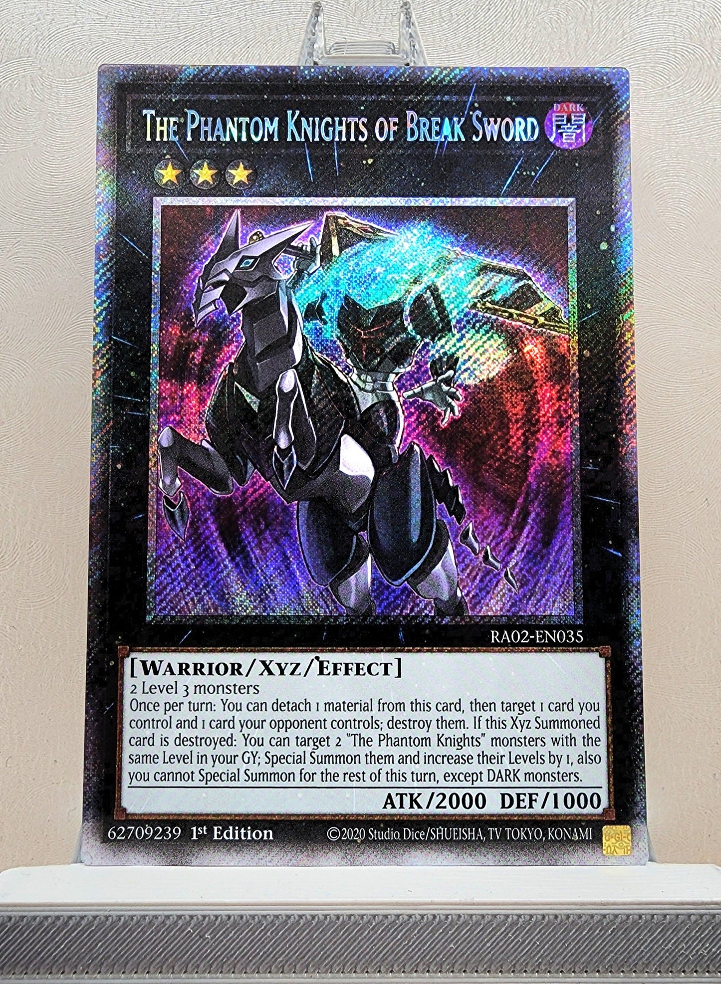 Yugioh! 1x The Phantom Knights of Break Sword (RA02 - Platinum Secret Rare) 1st Edition