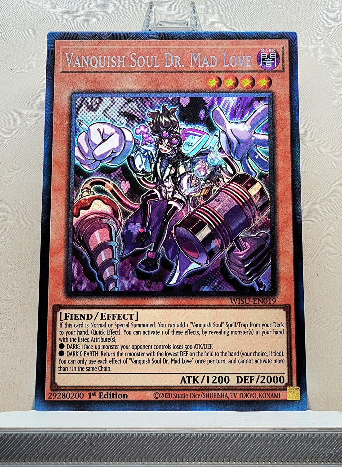 Yugioh! 1x Vanquish Soul Dr. Mad Love (WISU - Collectors Rare) 1st Edition