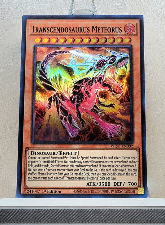 Yugioh! 1x Transcendosaurus Meteorus (WISU - Super Rare) 1st Edition