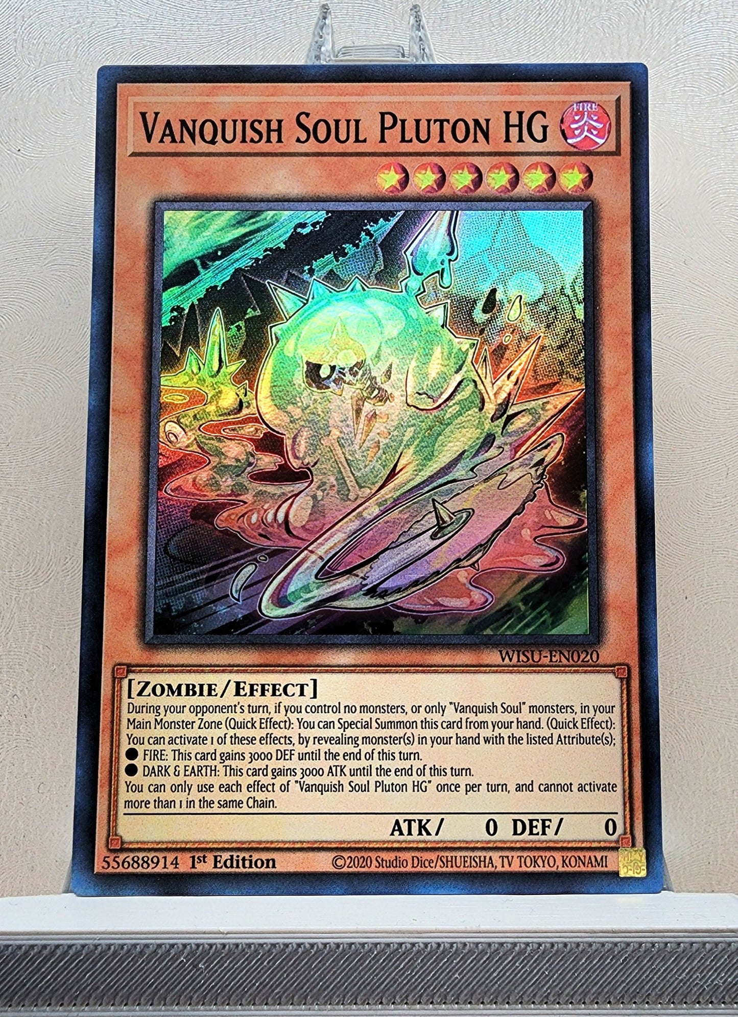 Yugioh! 1x Vanquish Soul Pluton HG (WISU - Super Rare) 1st Edition