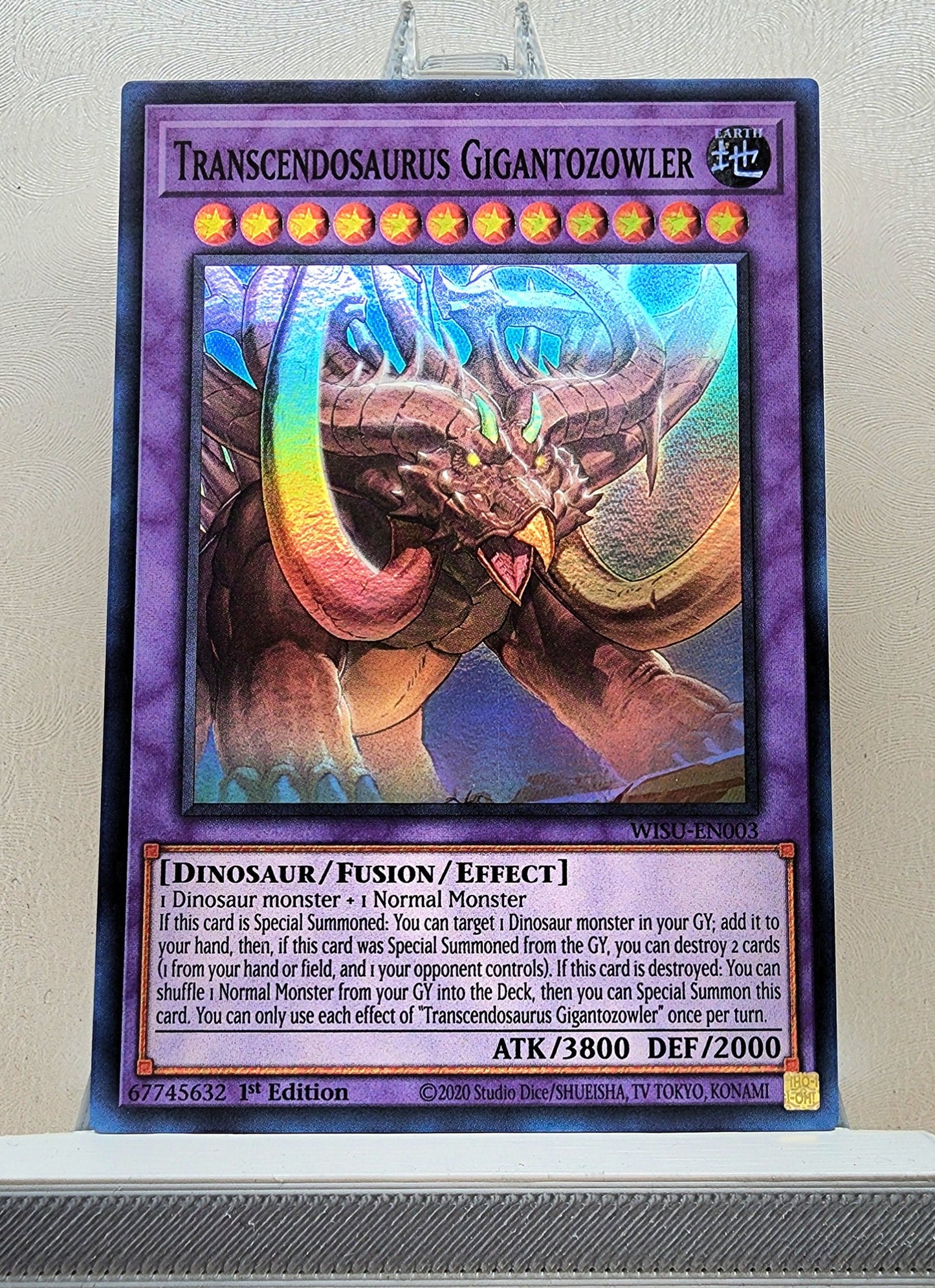 Yugioh! 1x Transcendosaurus Gigantozowler (WISU - Super Rare) 1st Edition