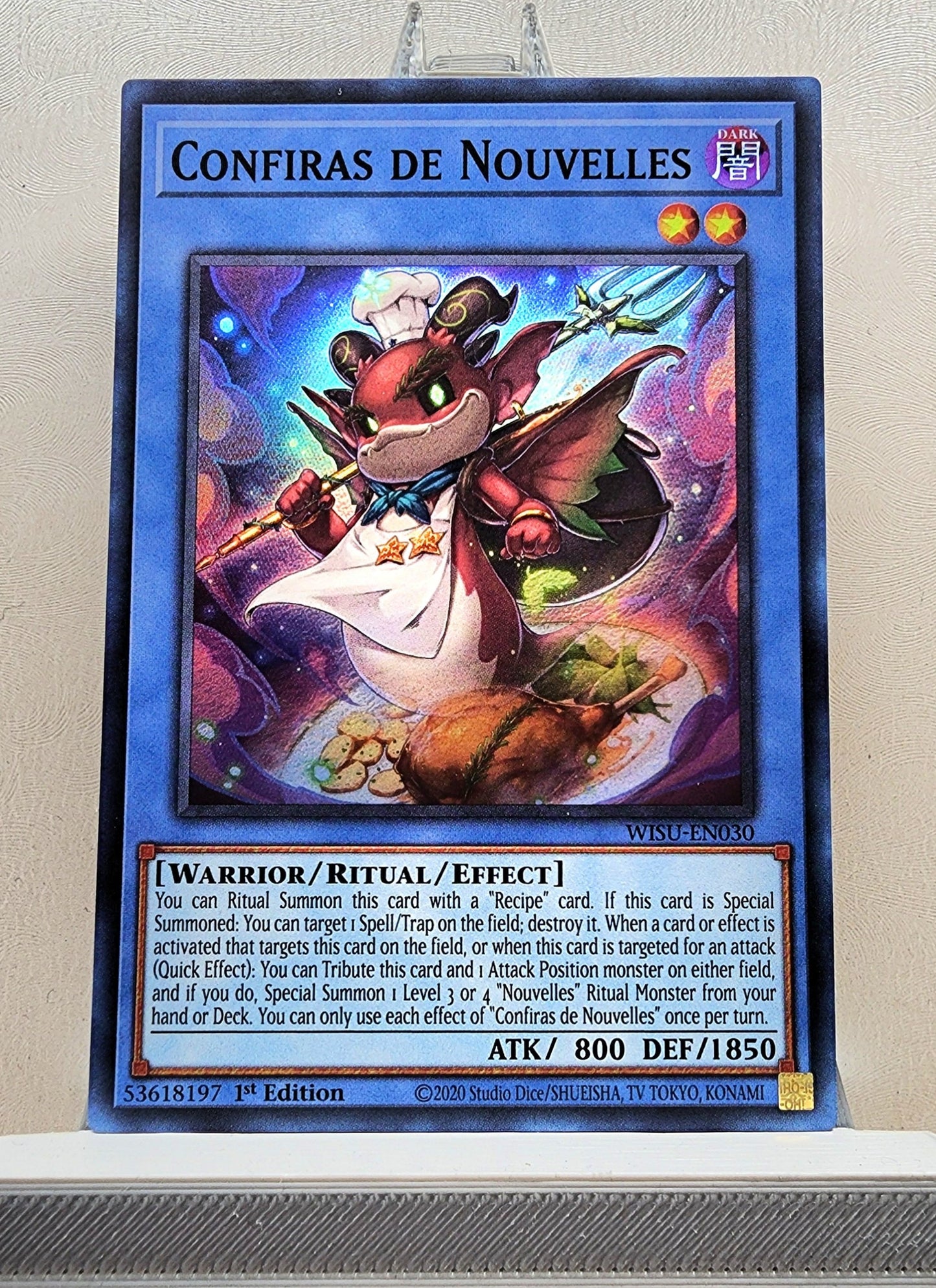 Yugioh! 1x Confiras de Nouvelles (WISU - Super Rare) 1st Edition