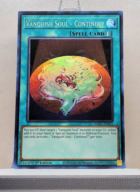 Yugioh! 1x Vanquish Soul - Continue (WISU - Super Rare) 1st Edition