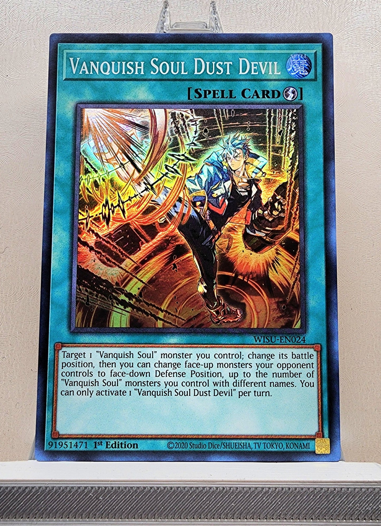 Yugioh! 1x Vanquish Soul Dust Devil (WISU - Super Rare) 1st Edition