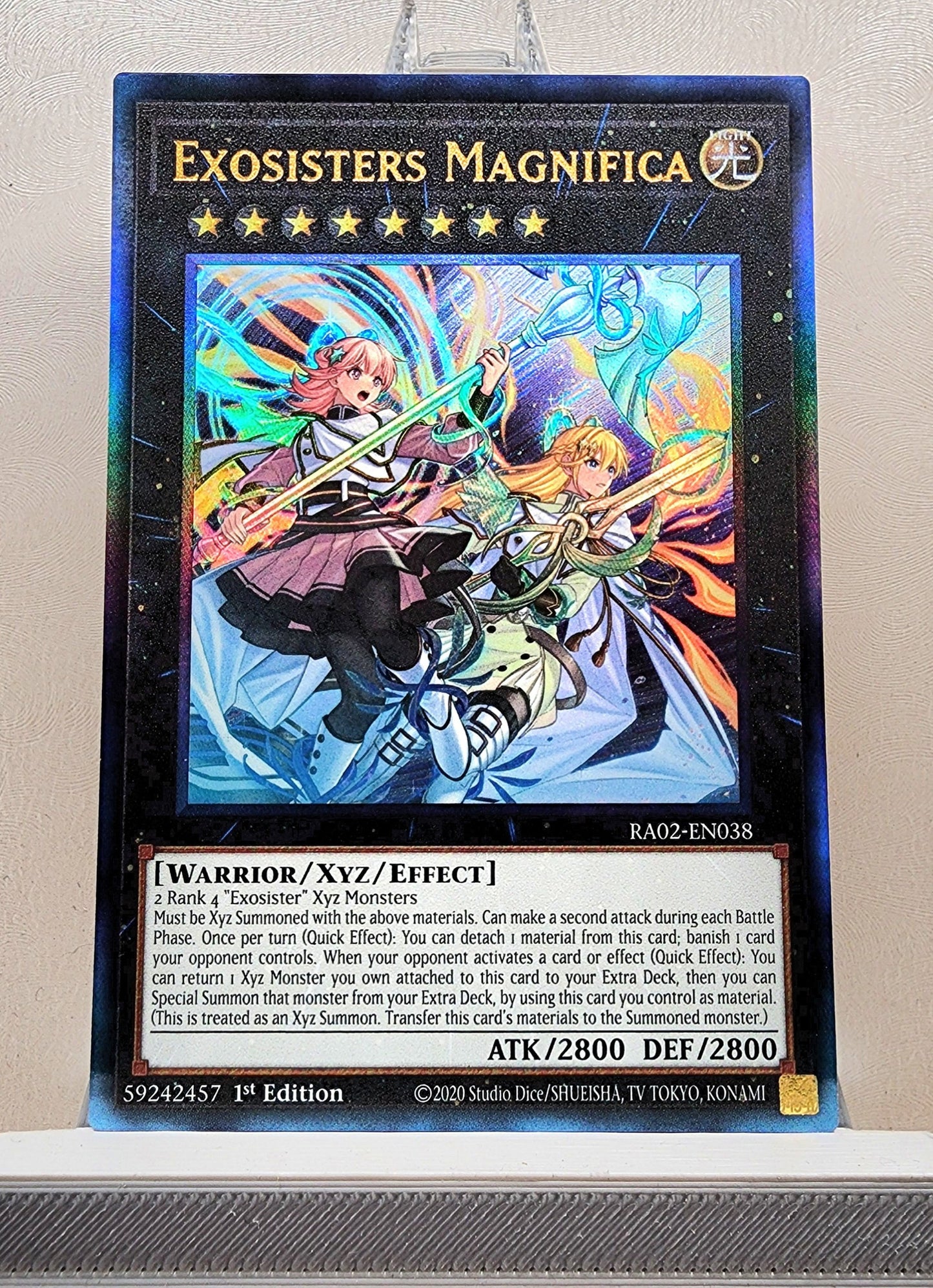 Yugioh! 1x Exosisters Magnifica (RA02 - Prismatic Ultimate Rare) 1st Edition