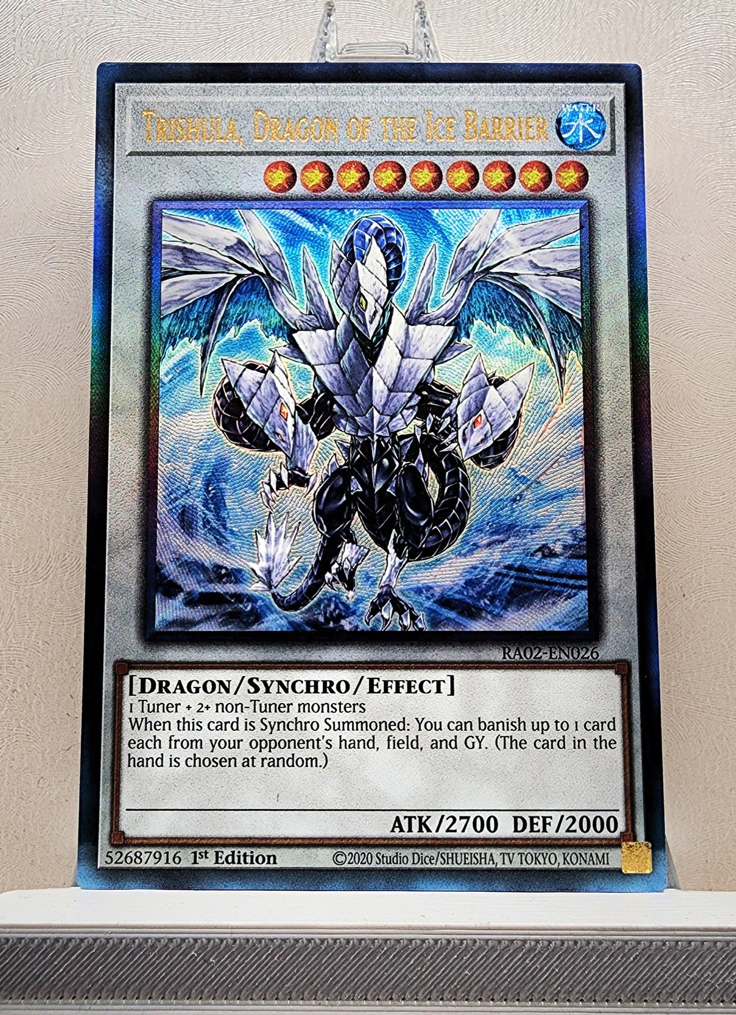 Yugioh! 1x Trishula, Dragon of the Ice Barrier (RA02 - Prismatic Ultimate Rare) 1st Edition