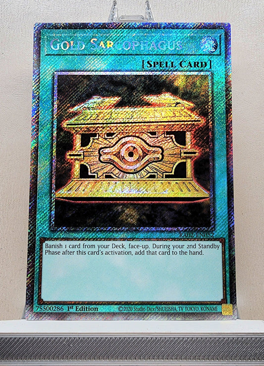 Yugioh! 1x Gold Sarcophagus (RA02 - Platinum Secret Rare) 1st Edition