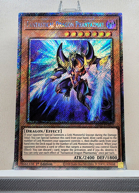 Yugioh! 1x Fantastical Dragon Phantazmay Alt Art (RA02 - Platinum Secret Rare) 1st Edition