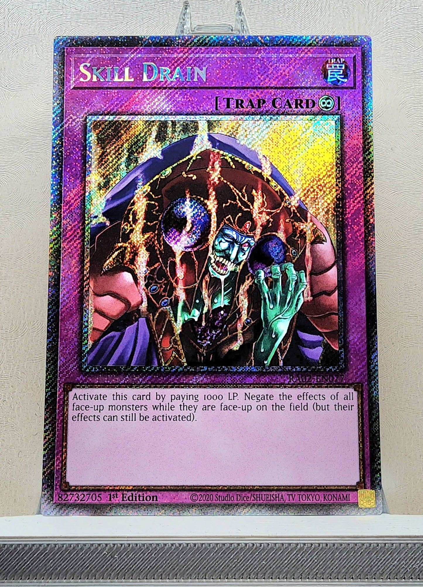 Yugioh! 1x Skill Drain (RA02 - Platinum Secret Rare) 1st Edition