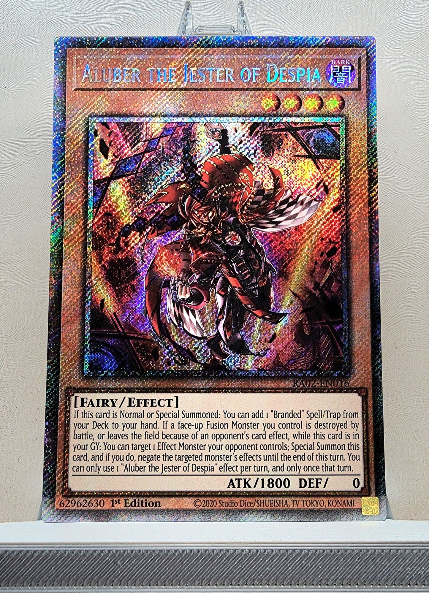 Yugioh! 1x Aluber the Jester of Despia (RA02 - Platinum Secret Rare) 1st Edition