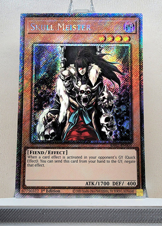 Yugioh! 1x Skull Meister (RA02 - Platinum Secret Rare) 1st Edition