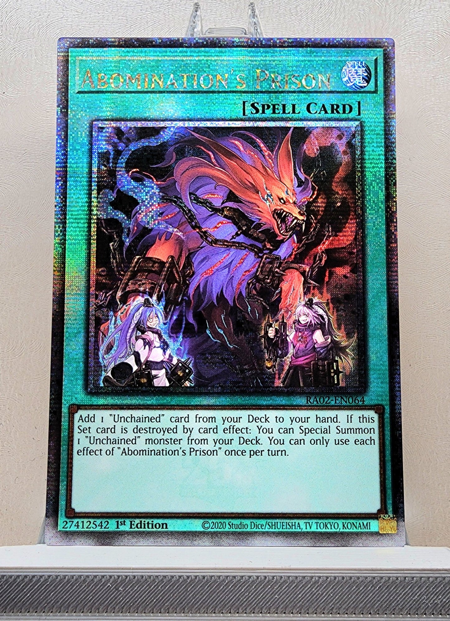 Yugioh! 1x Abomination's Prison (RA02 - Quarter Century Secret Rare) 1st Edition