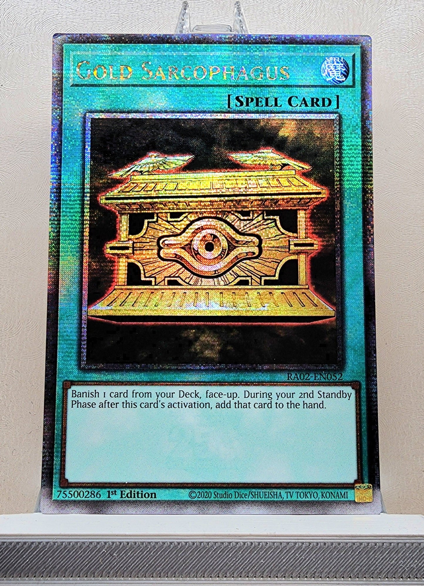 Yugioh! 1x Gold Sarcophagus (RA02 - Quarter Century Secret Rare) 1st Edition