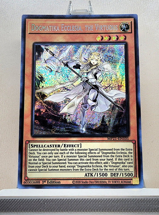 Yugioh! 1x Dogmatika Ecclesia, the Virtuous (MP21 - Prismatic Secret Rare) 1st Edition