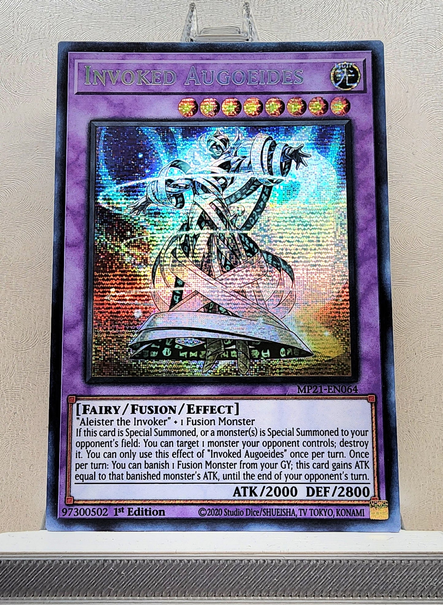 Yugioh! 1x Invoked Augoeides (MP21 - Prismatic Secret Rare) 1st Edition