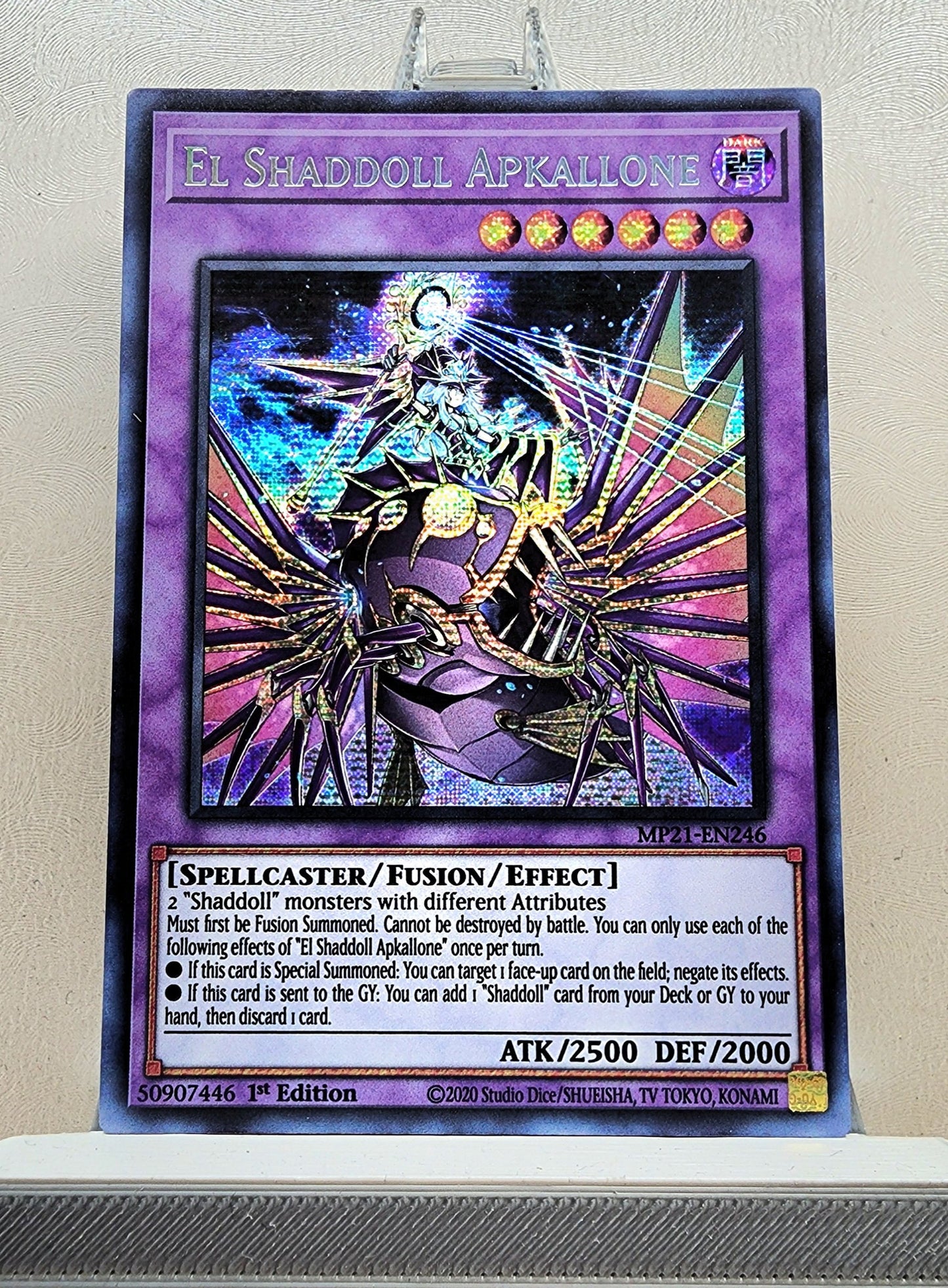 Yugioh! 1x El Shaddoll Apkallone (MP21 - Prismatic Secret Rare) 1st Edition